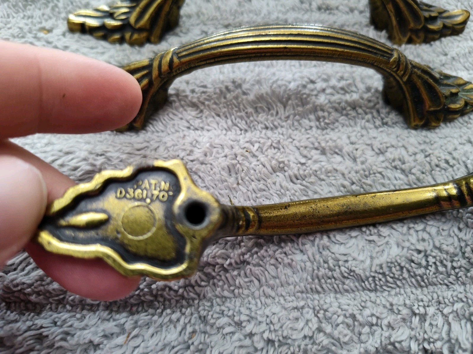 LOT OF 23 Amerock Vintage Handle Drawer Cabinet Pull 1330 Brass French Design