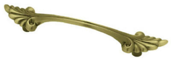 3″ Traditional Bow Leaf Ends Pull Antique Brass