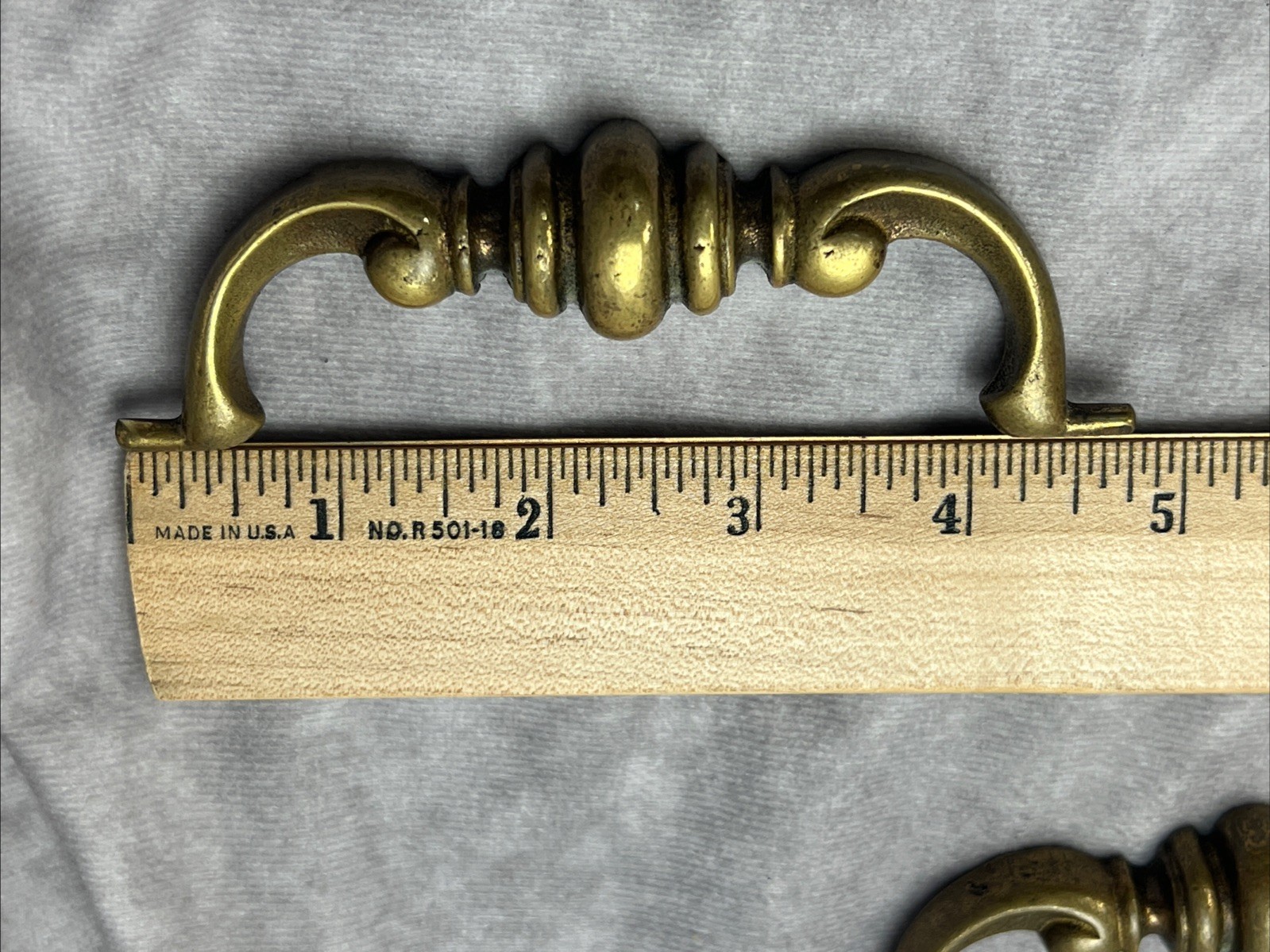 Lot 7 Antique Brass Metal Drop Bail Pulls Drawer Handles Dressers Cupboards B6