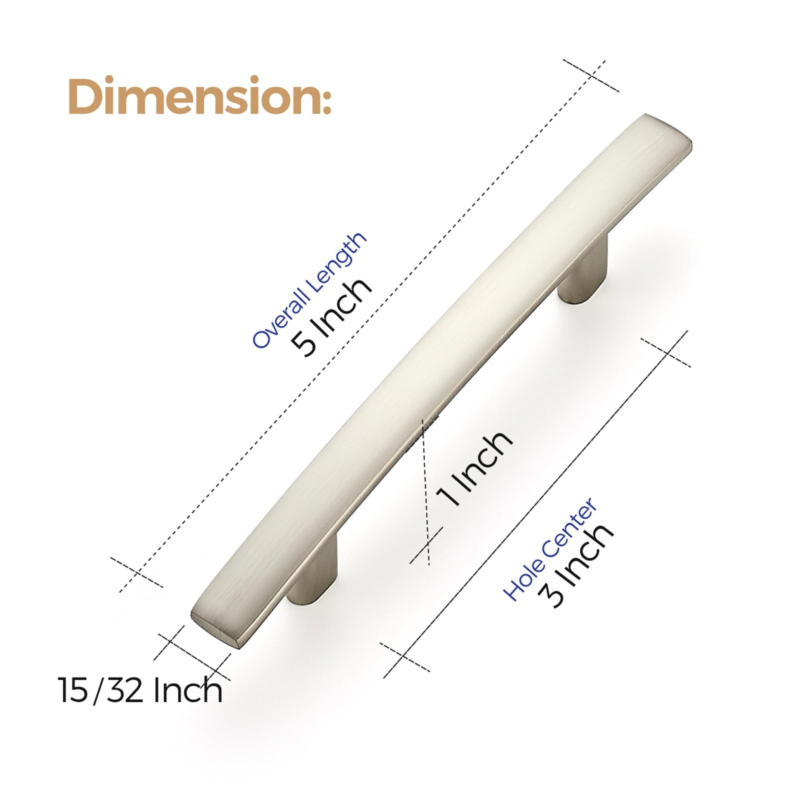 Ravinte 25 Pack Cabinet Handles Brushed Nickel Cabinet Pulls Kitchen Cabinet