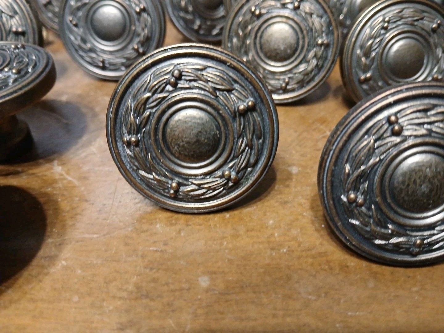 Set Of 38 Vintage Brass Drawer Pulls Hollywood Regency MCM Ornate Cabinet Knobs