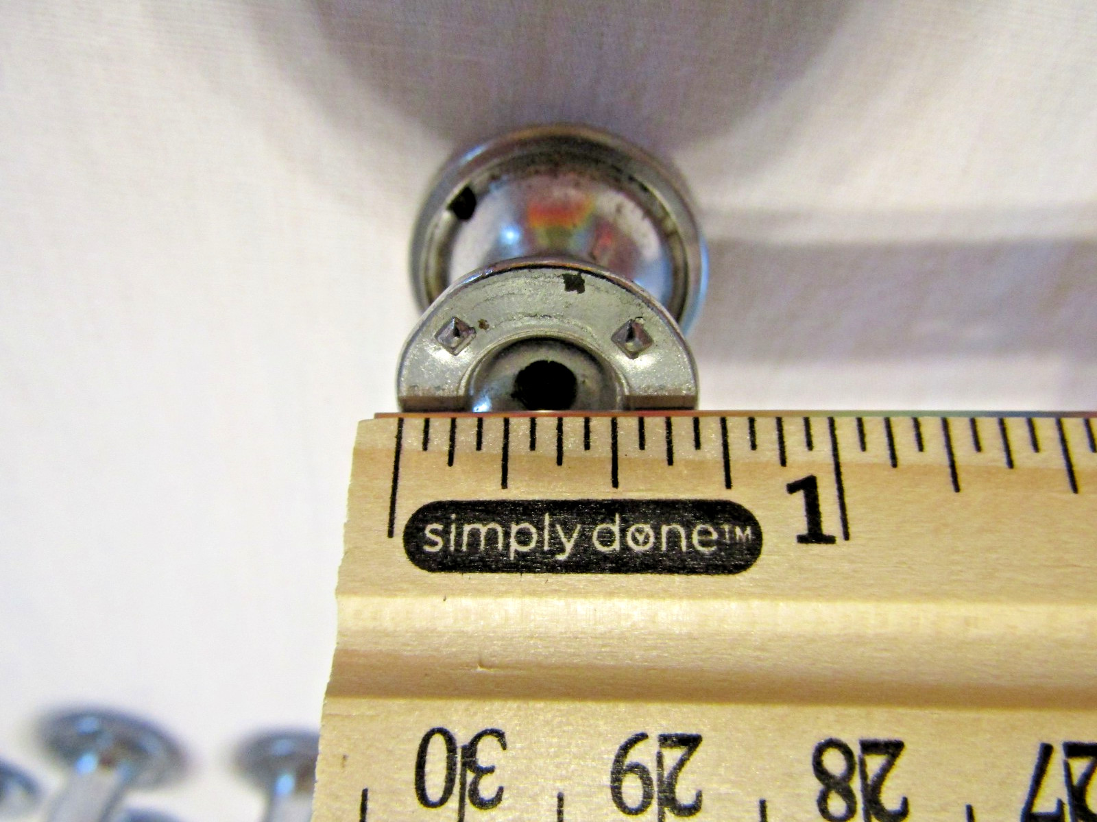 Nine Vintage 1″ Small Chrome Drawer Knobs Cabinet Door Pulls Mushroom Shaped