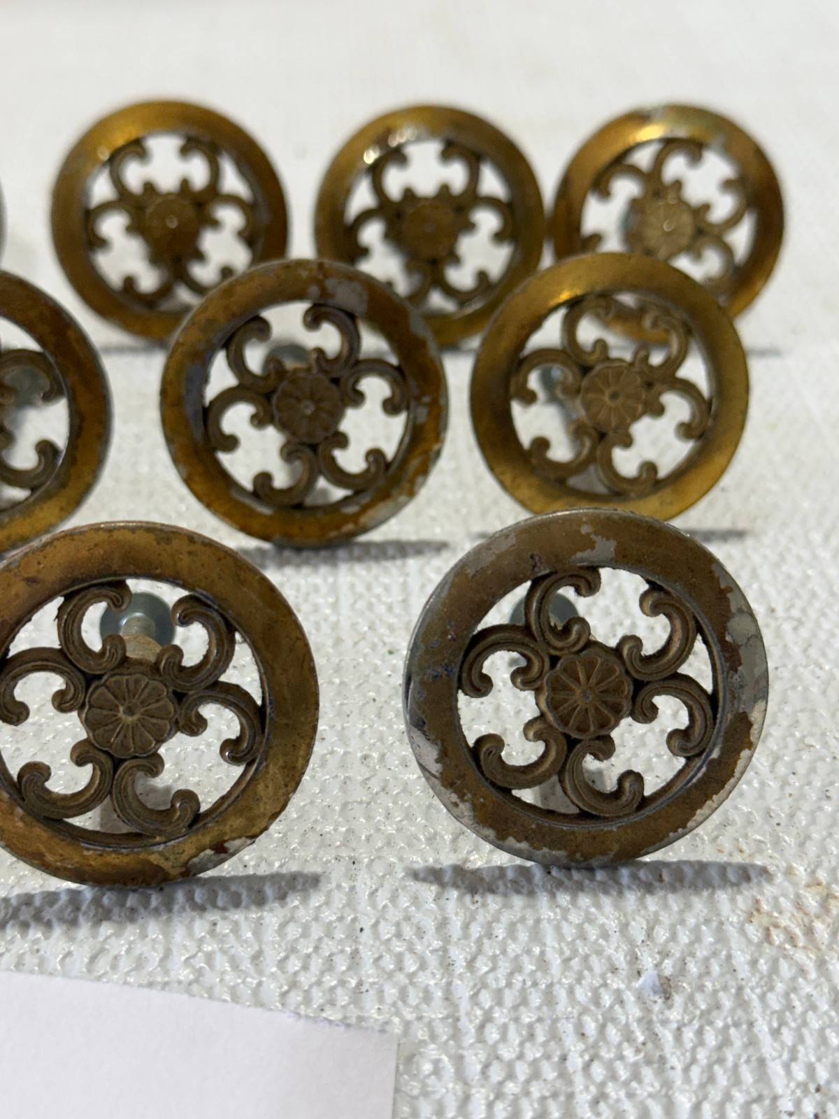 13 piece Vintage Allison Brand Cabinet Knobs Ornate Spanish Style Hardware 315
