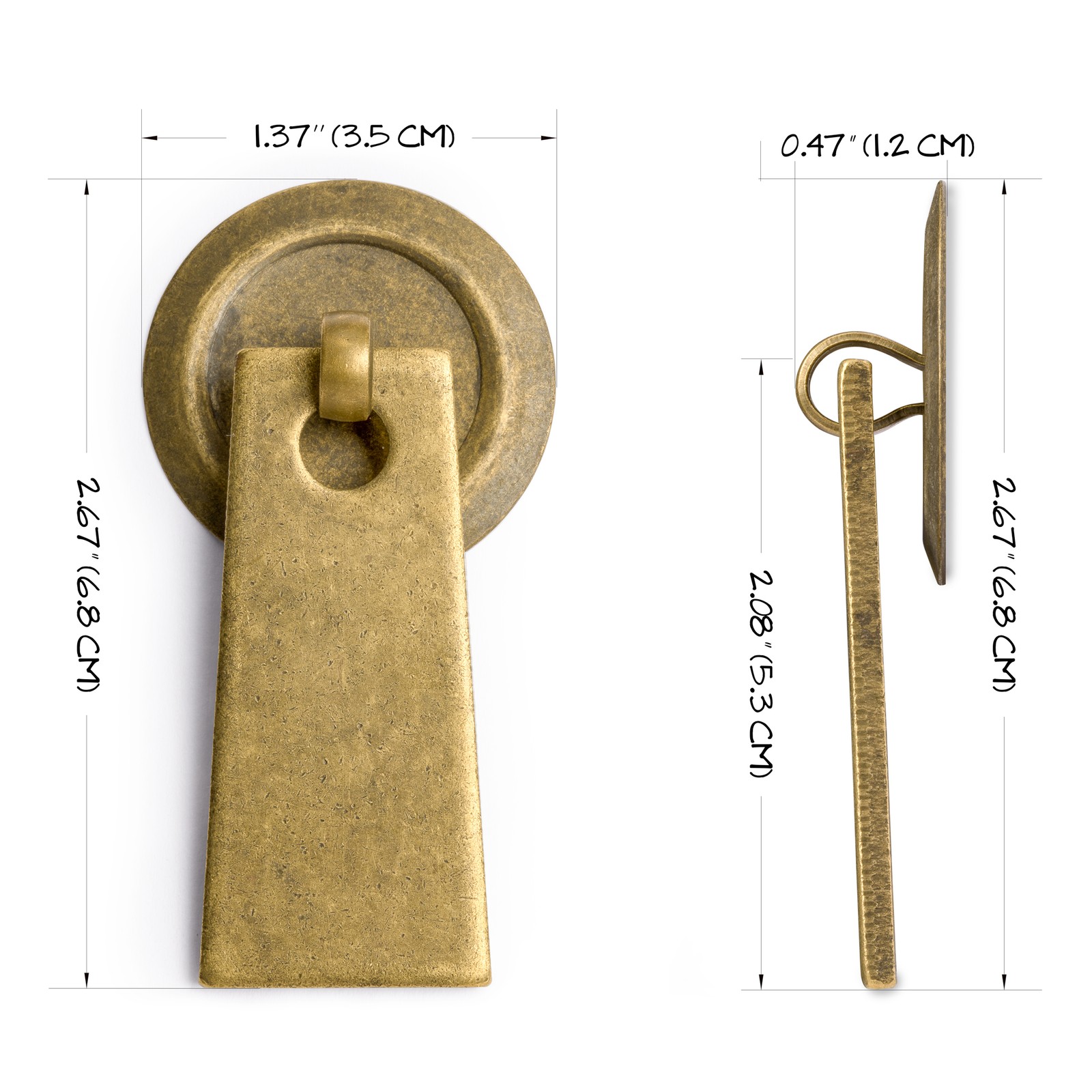 Hardware Philosophy Art Deco Leaf Brass Hardware Leaf Pulls 2.7″ – Set of 2