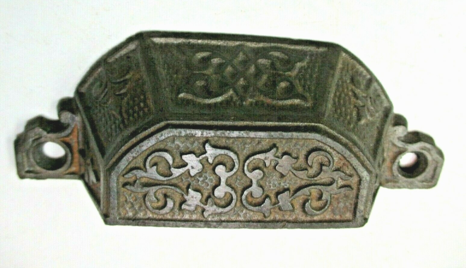 Cast Iron 1850 Window Sash Lift Drawer Cup Pull Handle 3-1/16″ Centers 1 Antique