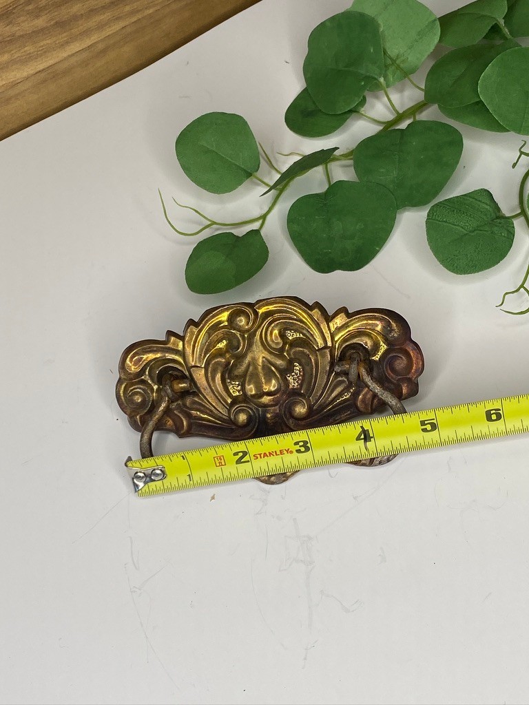 1 Antique 3″ Inch Centers, Stamped Bail Drawer Pull Eastlake Style
