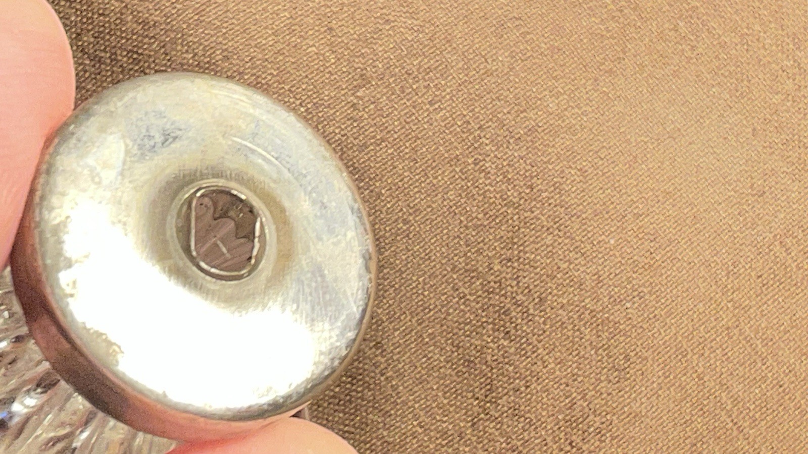 Vintage Original Furniture Cabinet / Drawer Glass Knob Pull Hardware