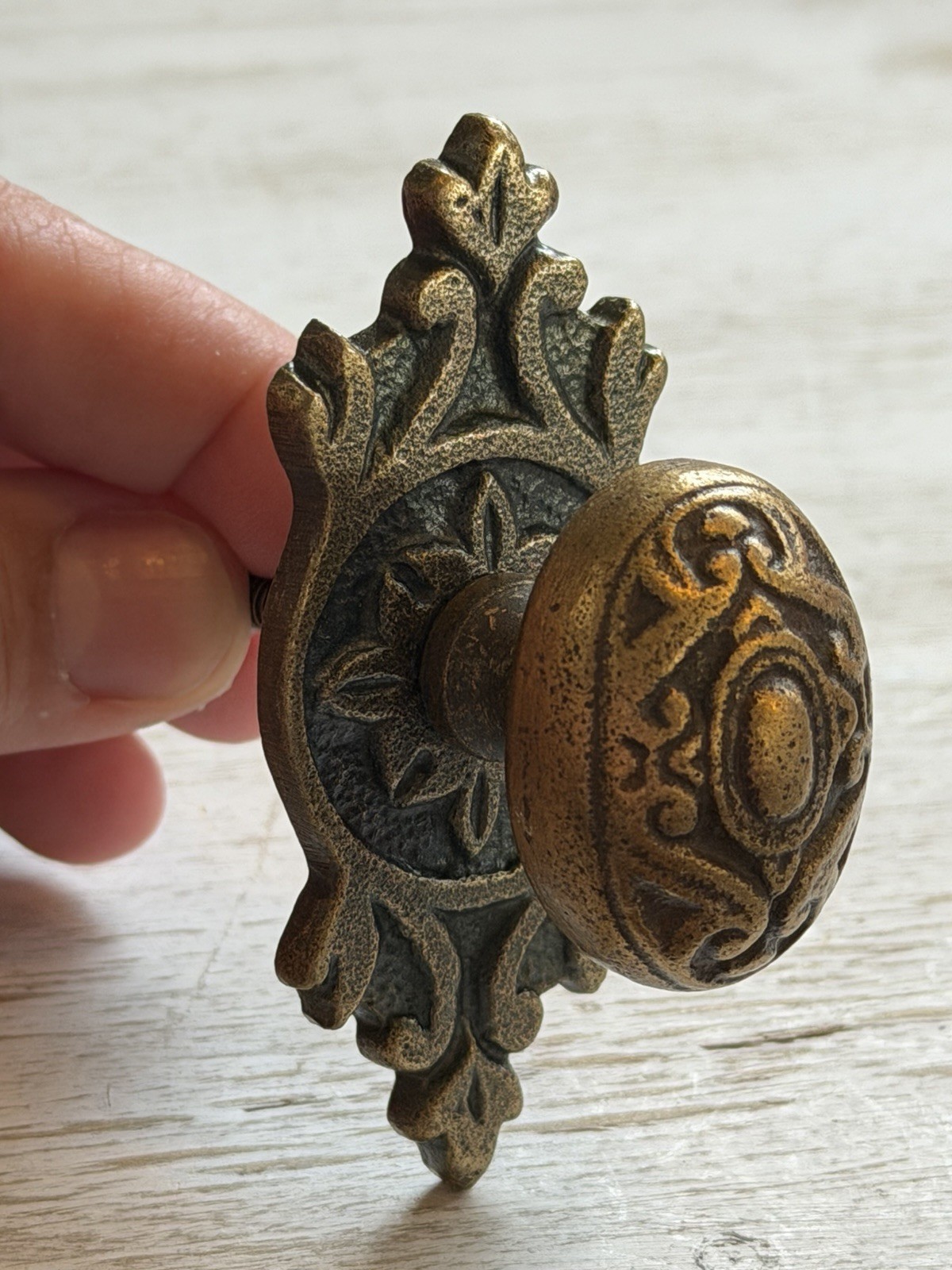 Antique Brass Drawer Pull Hardware Handle Vintage Cabinet Door Knob DIY