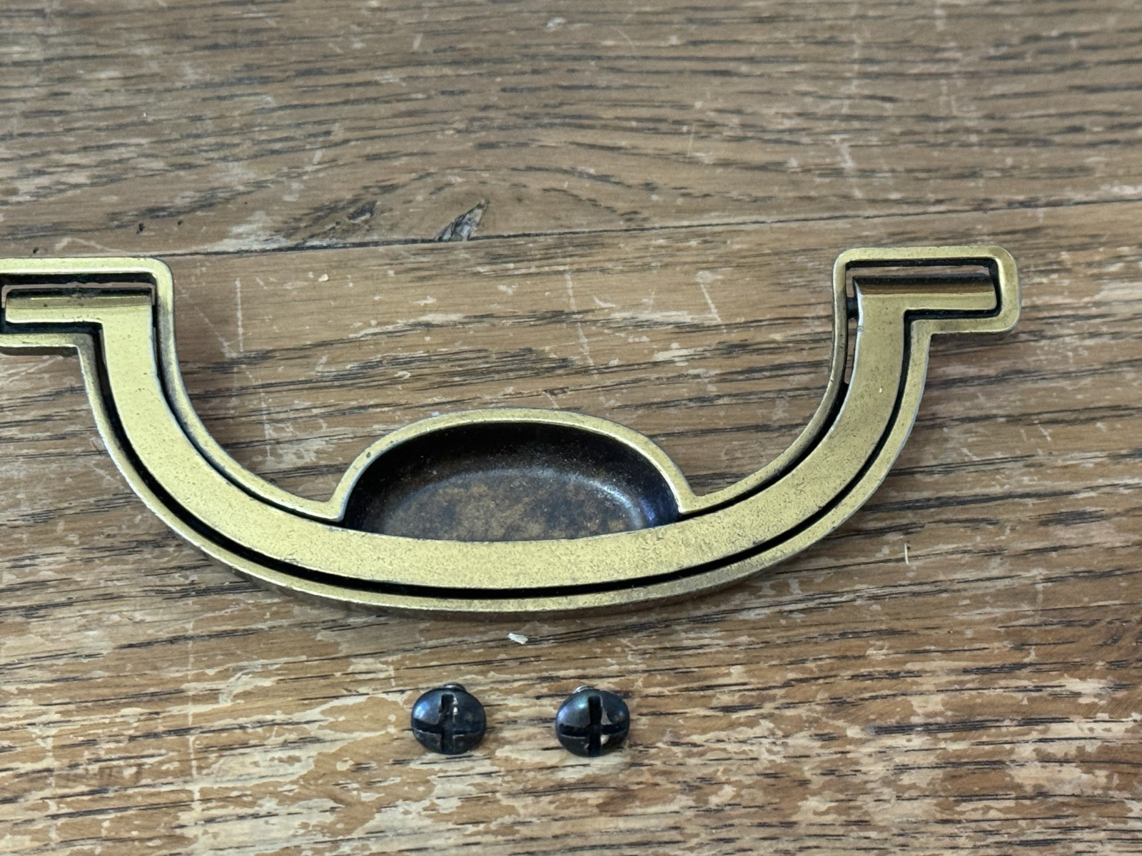 Original Drexel Accolade Drawer Pull Handle Brass Campaign KBC N7231 3 1/2″ c-c