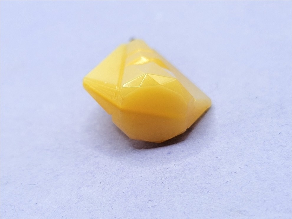 1930s Art Deco Uranium Glass Knob Yellow Finial