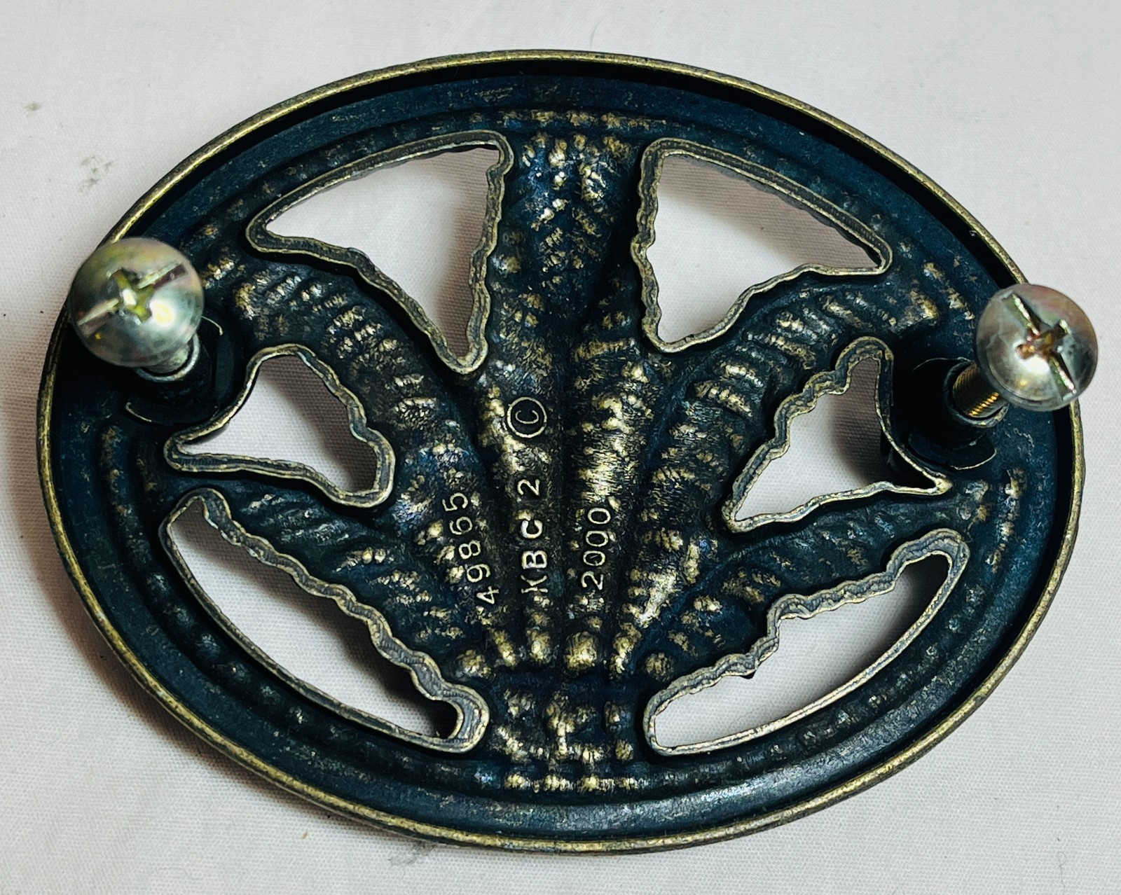 6 Vintage Brass Palm Tree Cabinet Knob or Drawer Pull 2.5″ center