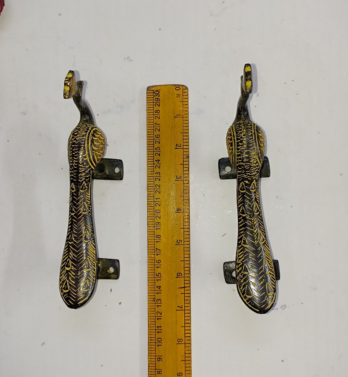 Peacock Shape Decorative Door Handle Home Gate Pull Furnish Handmade Gift GTX