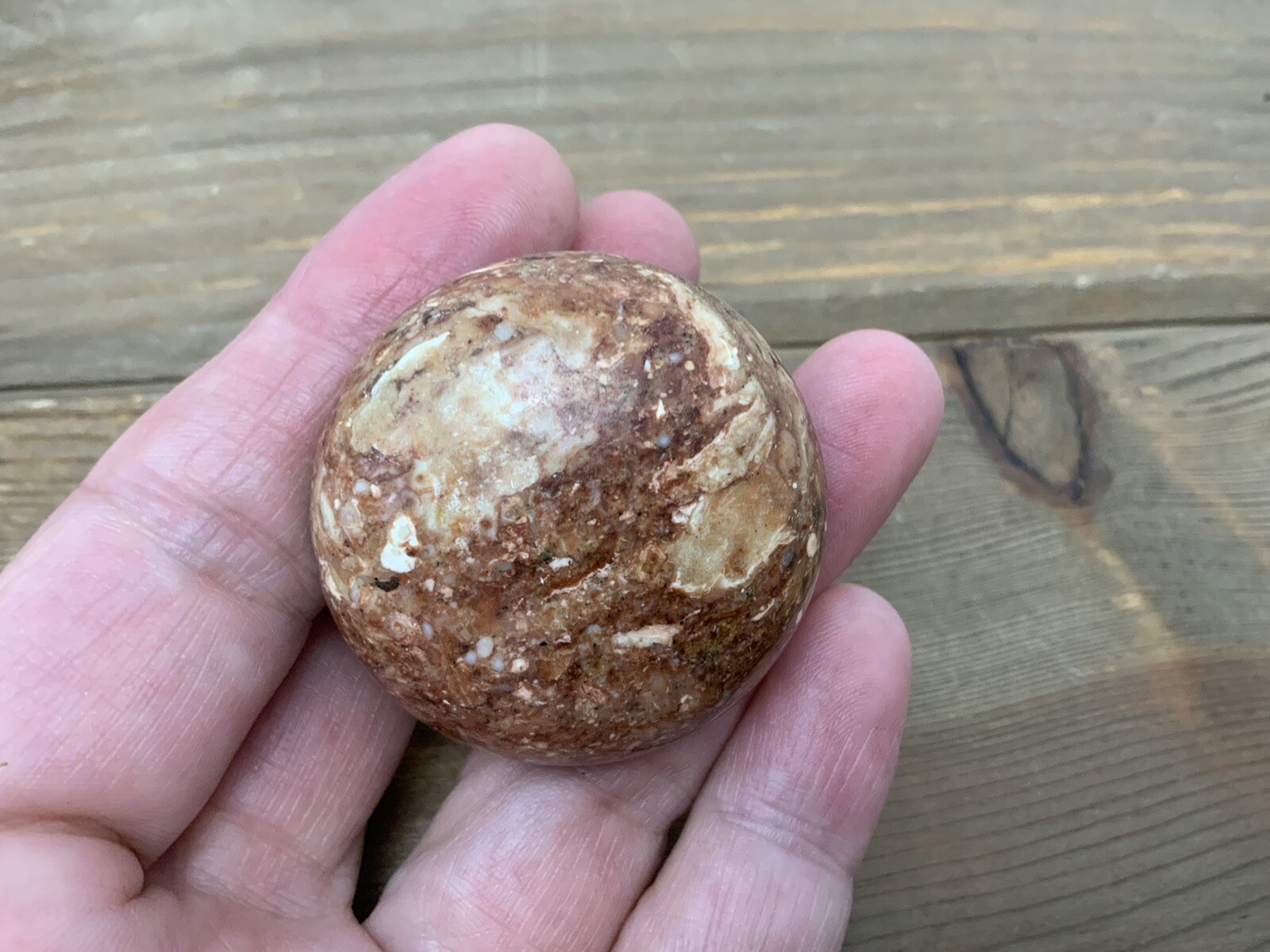 (5) Mushroom Shaped Red Marble Knobs Pulls with Screws Beautiful, Excellent