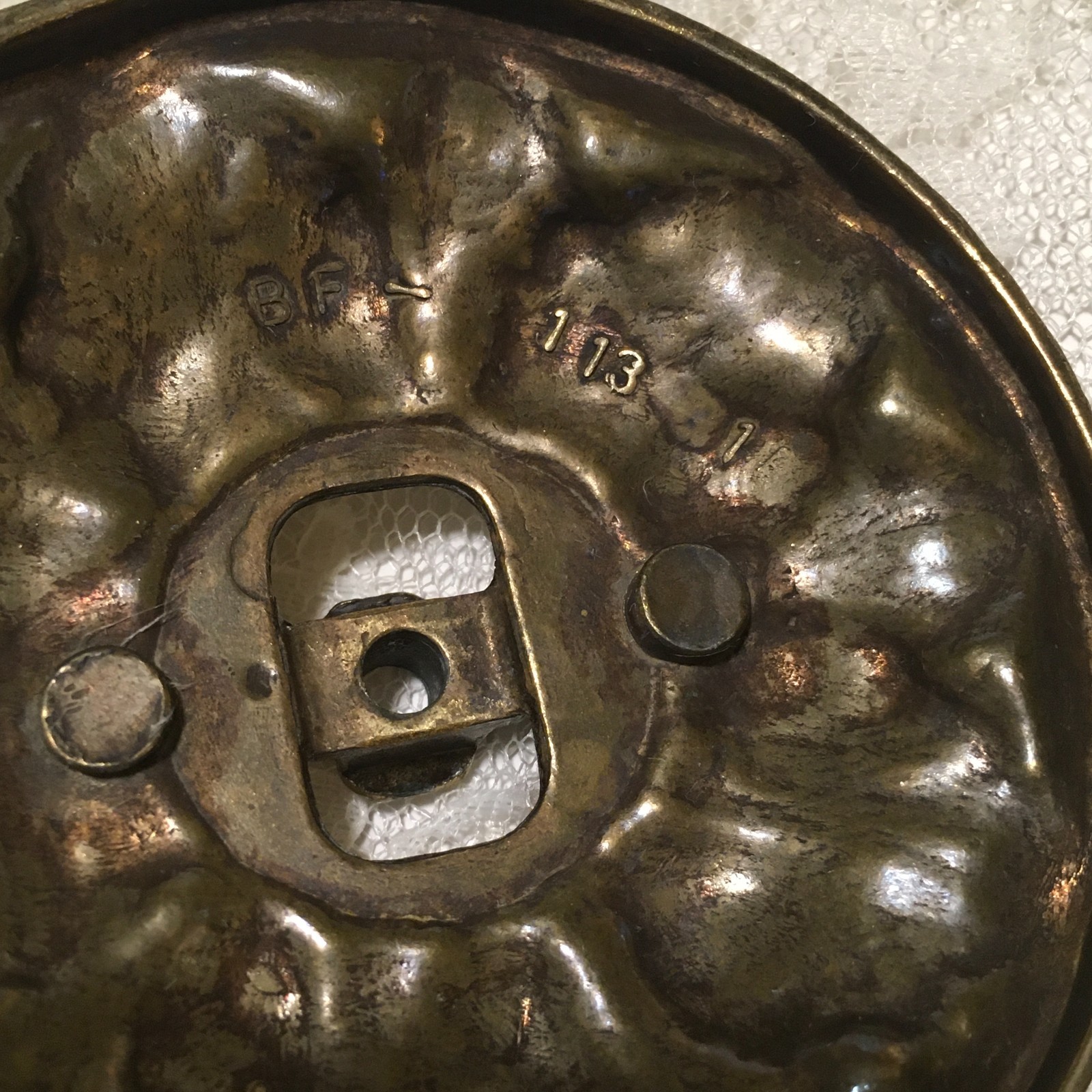 Vintage Brass Dresser Hardware Drawer Pull Plates Ornate 2 pcs