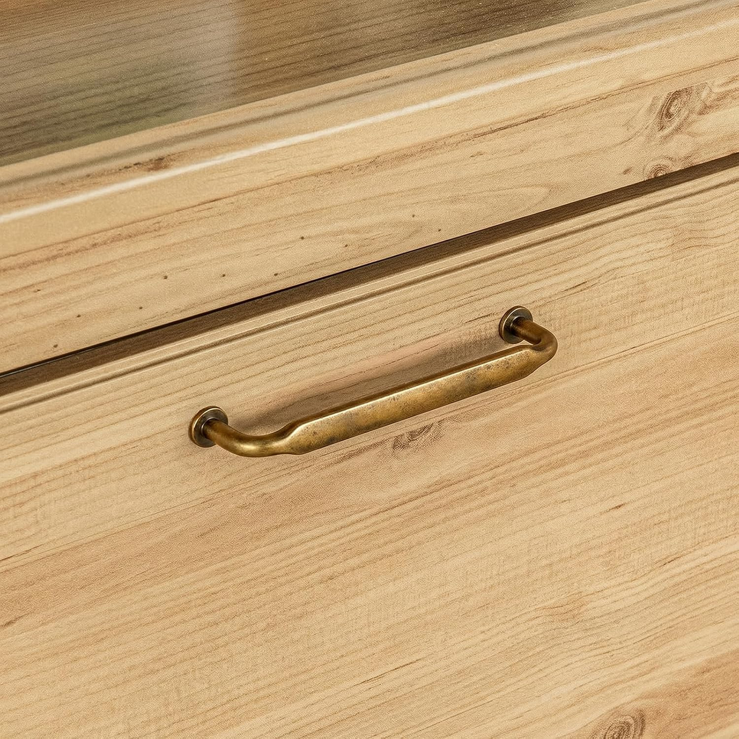 Goldenwarm 10 Pack 3 Inch Antique Brass Cabinet Pulls Vintage Retro Brass Drawer