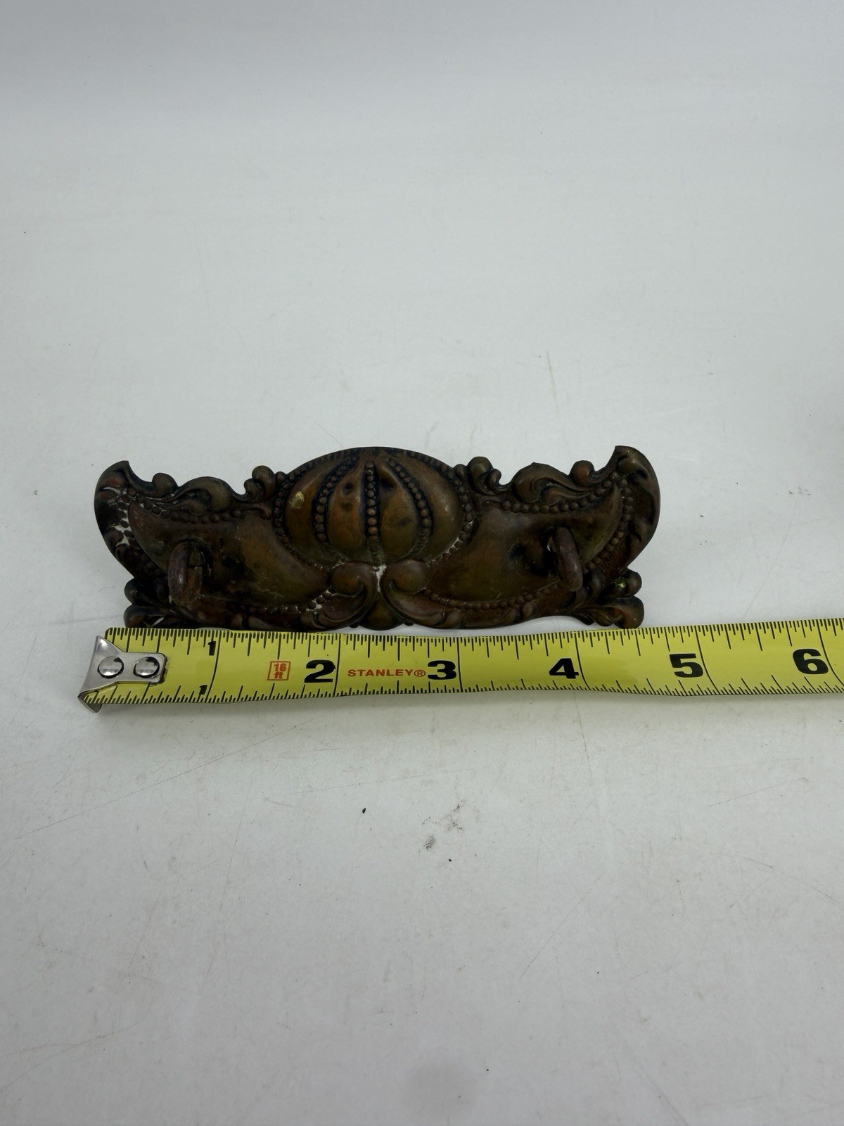 Antique Art Nouveau Floral Openwork Dresser Hardware 4 Drawer Knobs 2 Bail Pulls