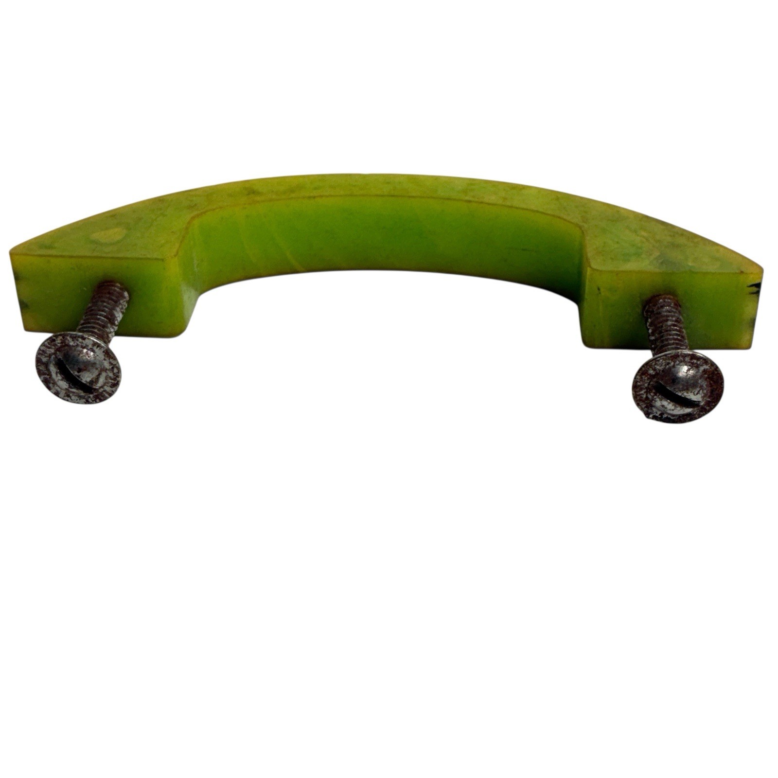 1940s Art Deco Green 4″ Drawer Pulls Cabinet Handles one Pair