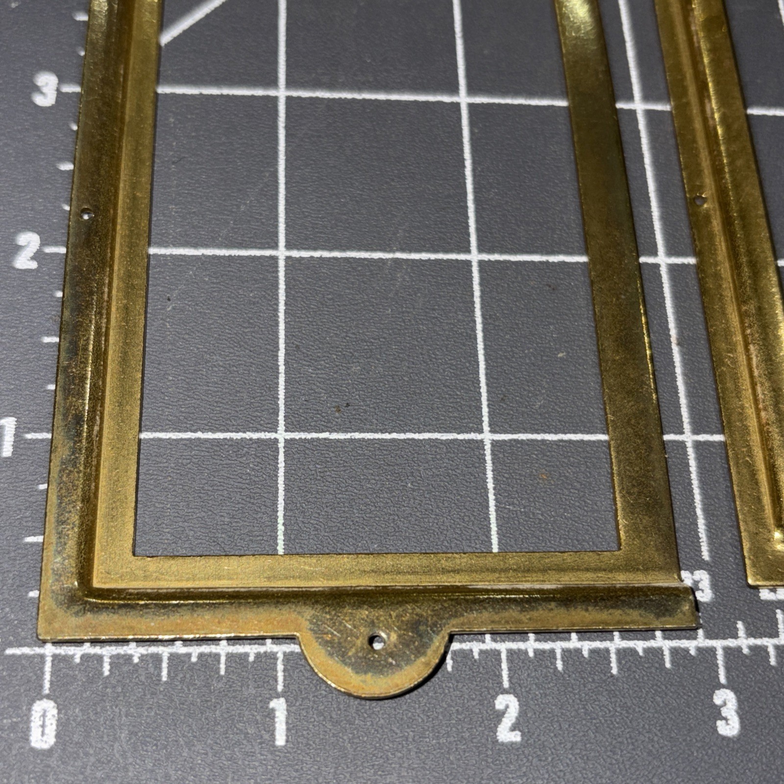 Antique / Vintage Brass Label Card Holders for Cabinet(?) Lot of 6