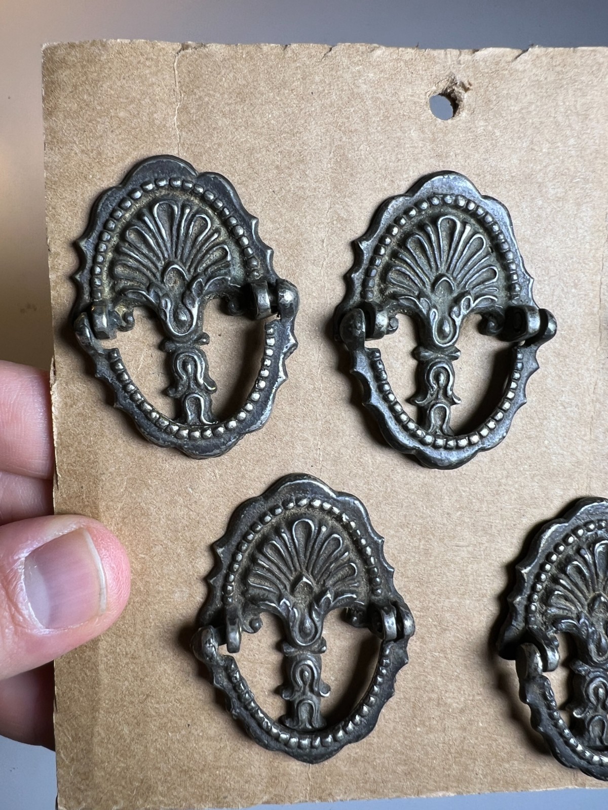 5: Antique Vintage Keeler Brass Co Ring Pulls 4486 Victorian French Provincial