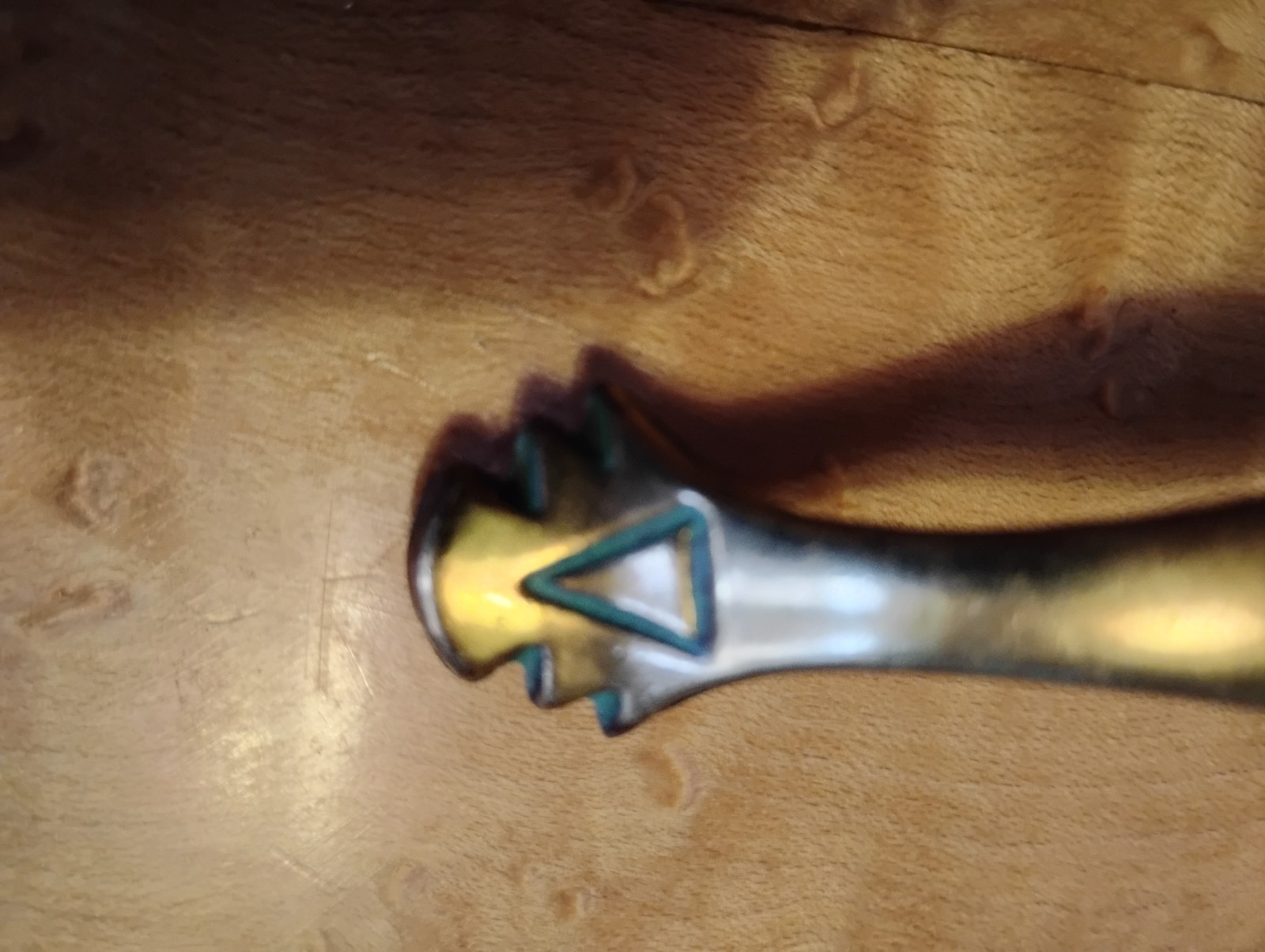Vintage Art Deco Keeler Brass Co Green Dresser Drawer Pull Handle KBC