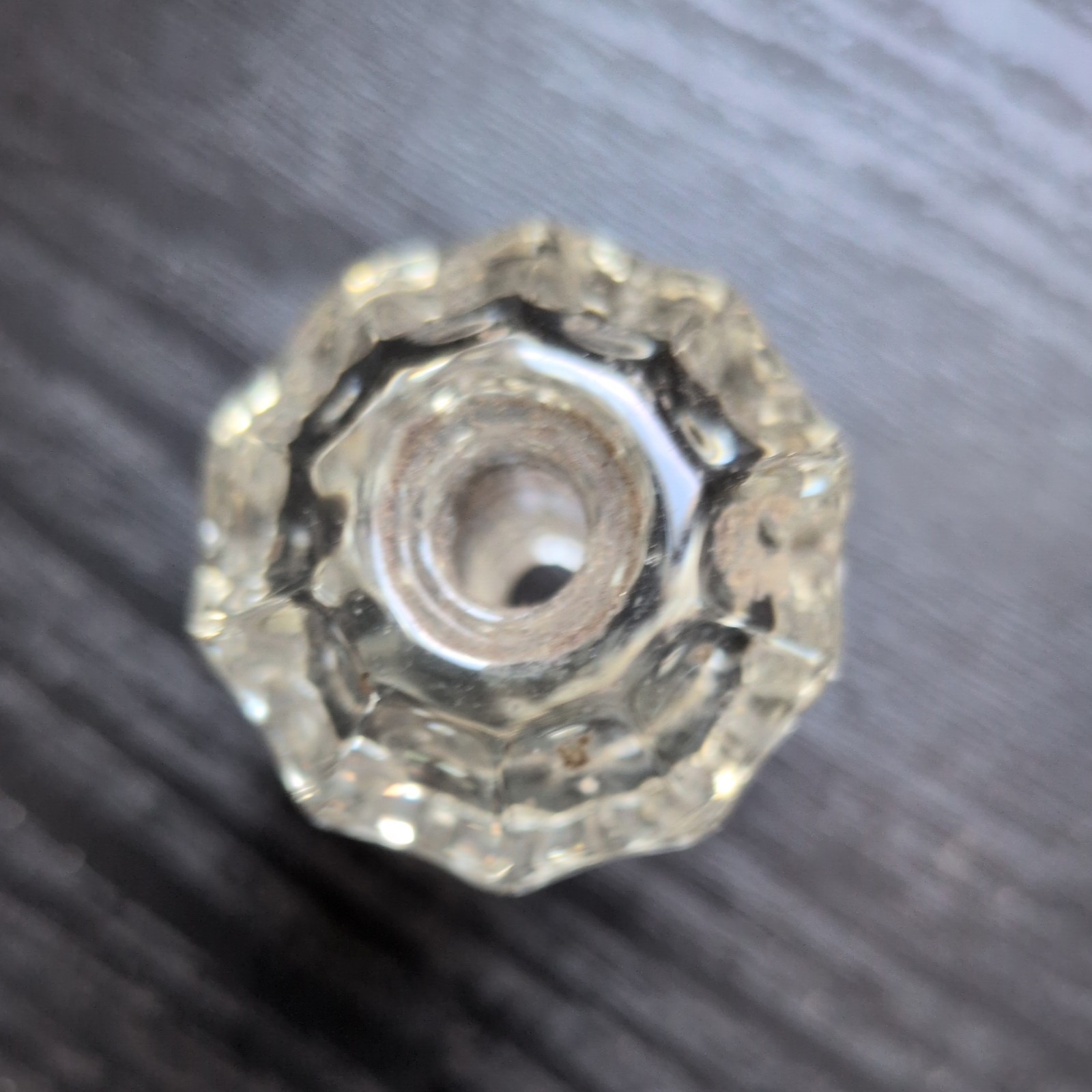 Lot Of 11 Vintage Clear Glass Dresser Pull Knobs Ten Facet