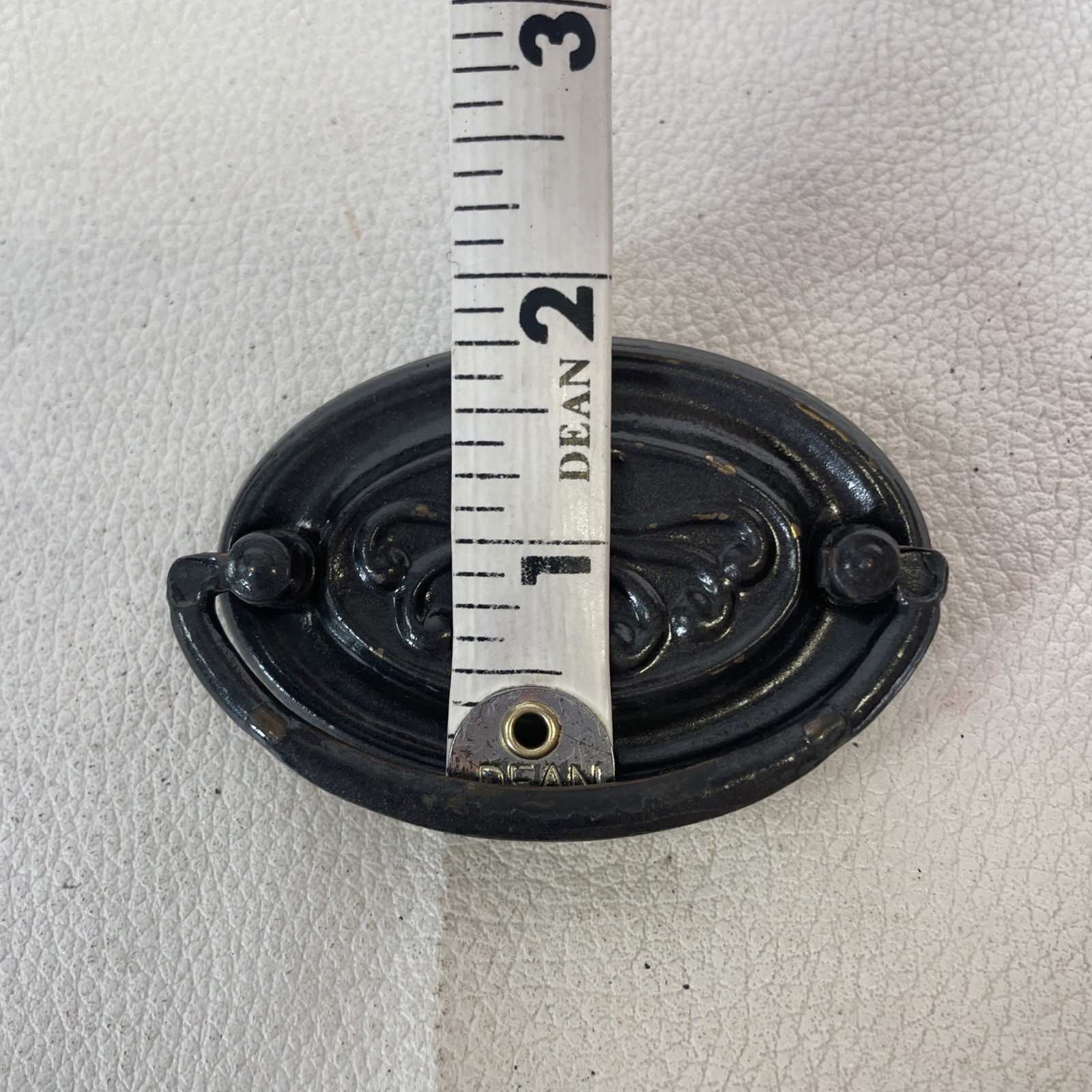 4 Antique Vintage Pulls Hepplewhite Drop Bail Oval Tin Steel 2.75″W x 1 7/8″-A