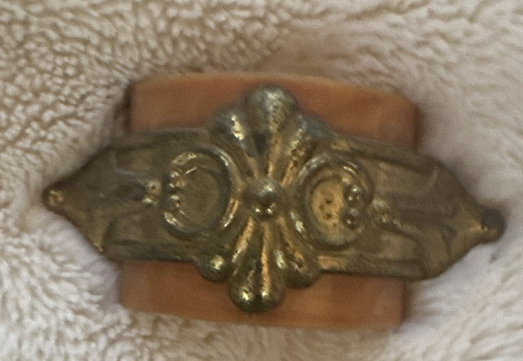 8 Gorgeous Original Vintage/Antique Art Deco Brass Drawer Pulls Bakelite Inserts