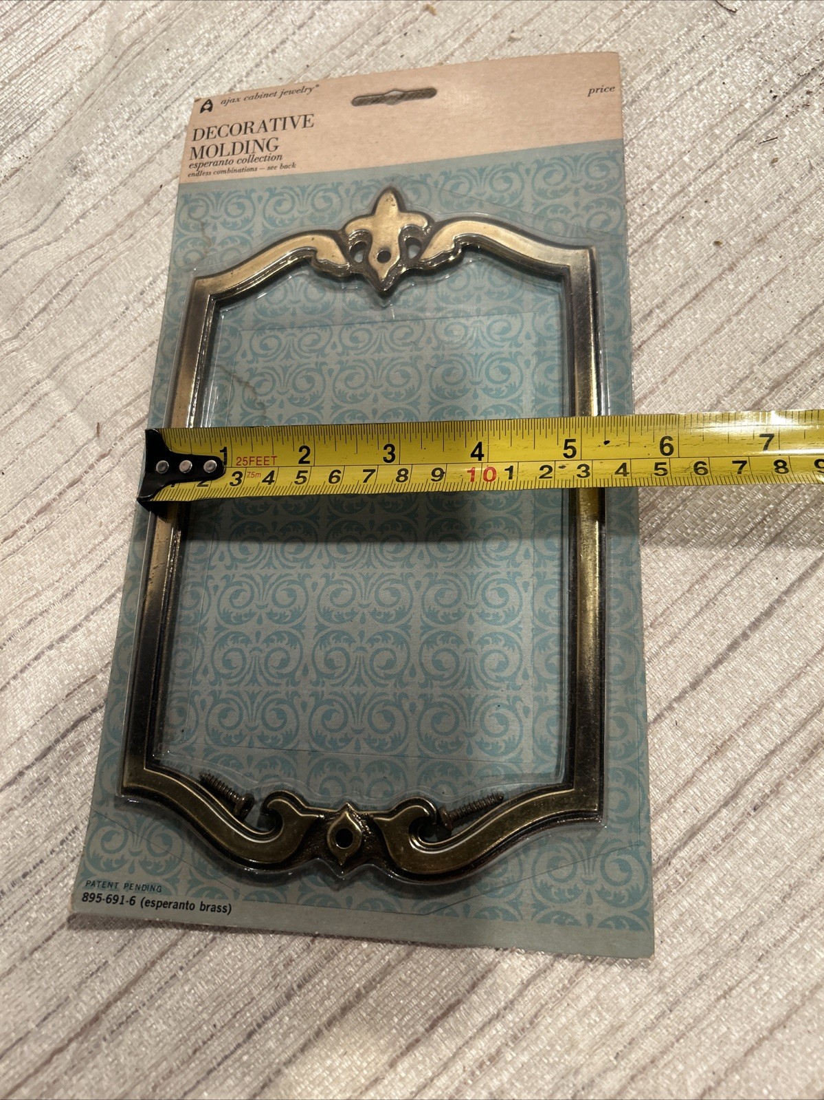Vintage~Mid Century Modern Ajax Decorative Molding~Esperanto Brass~895-691-6