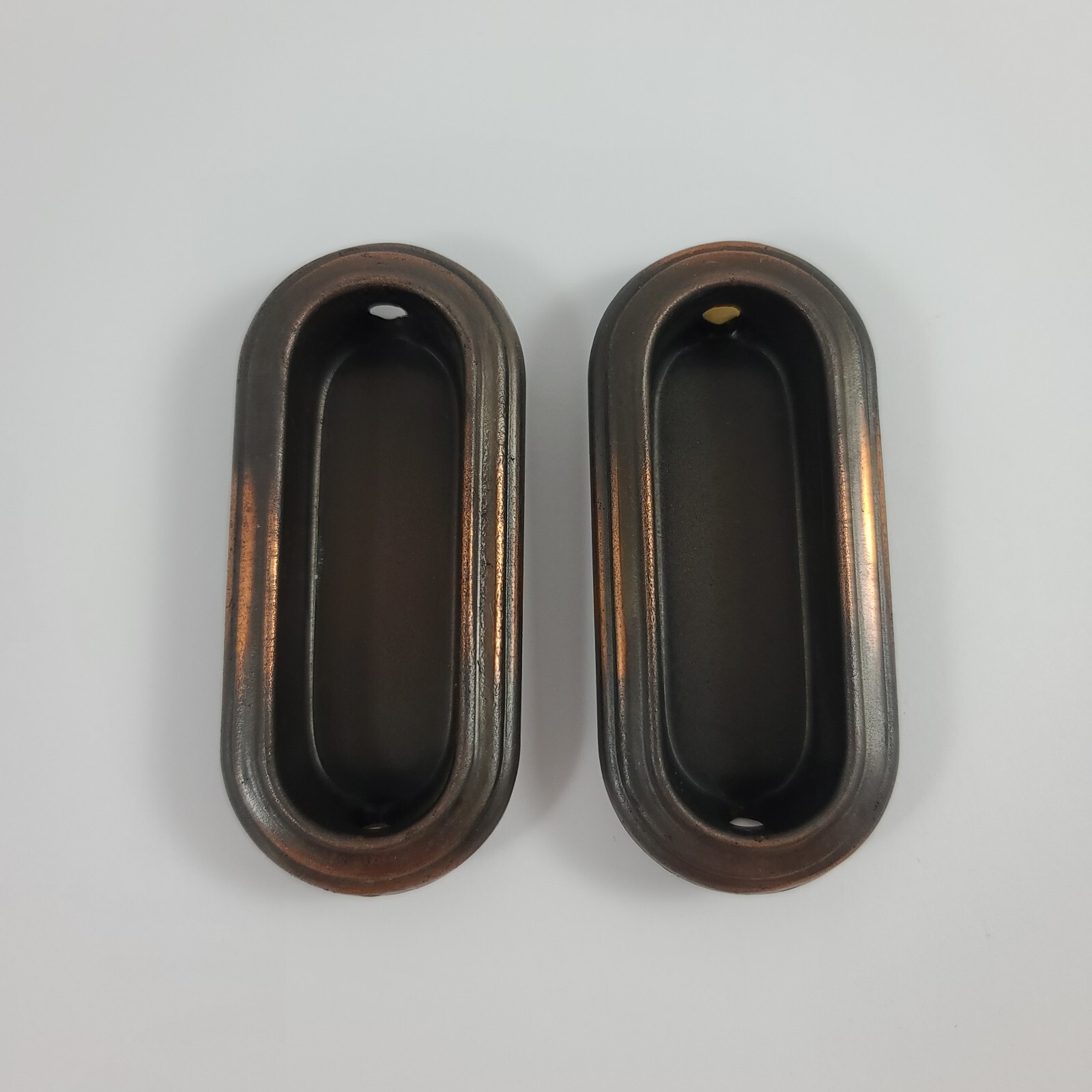 Vintage 1960s Amerock Recessed Drawer Pull Pair Finger Pull 1582