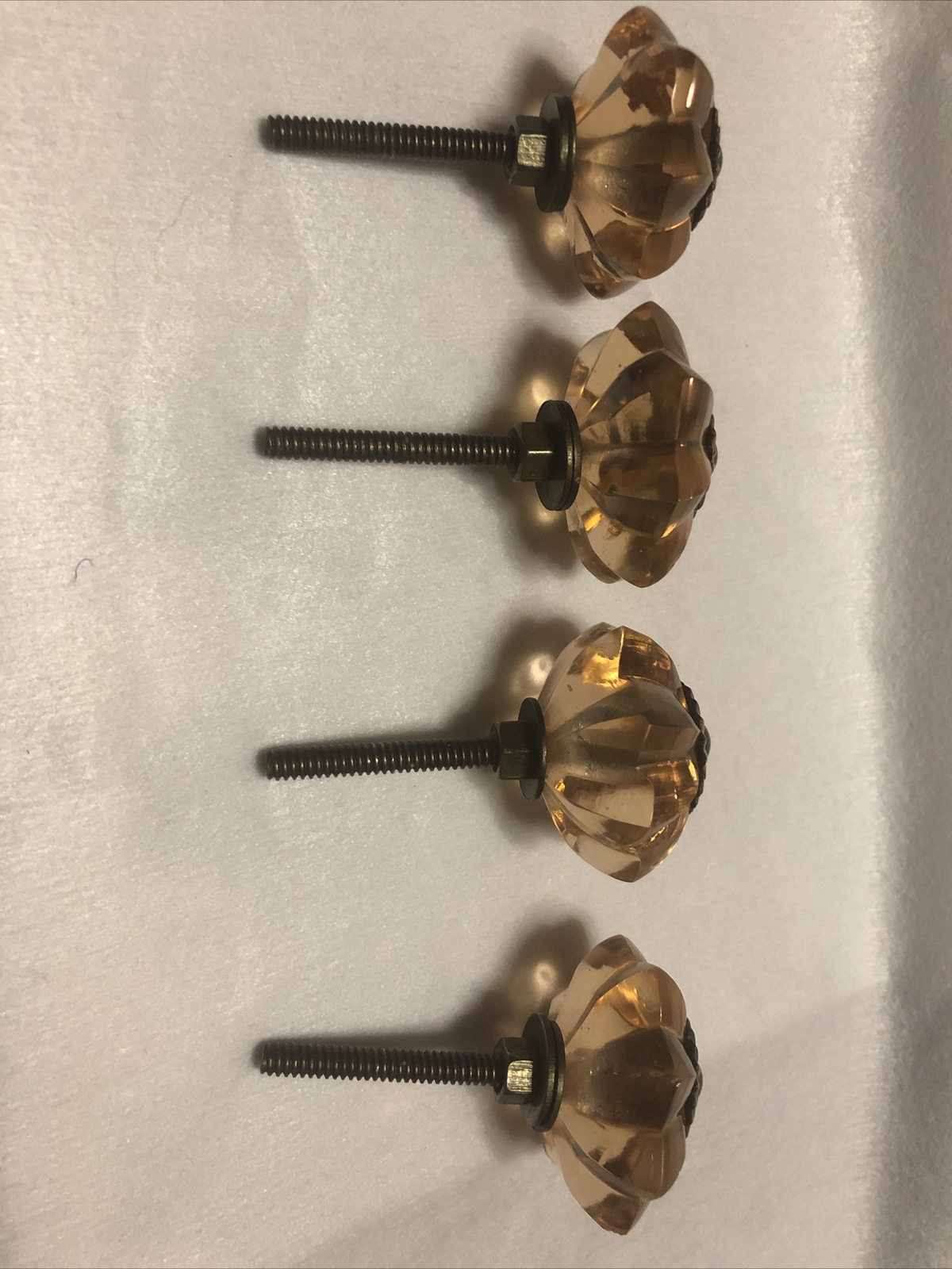 Beautiful Vintage Cabinet Drawer Knobs Pulls 4 Pink 3 Rose and 2 White.