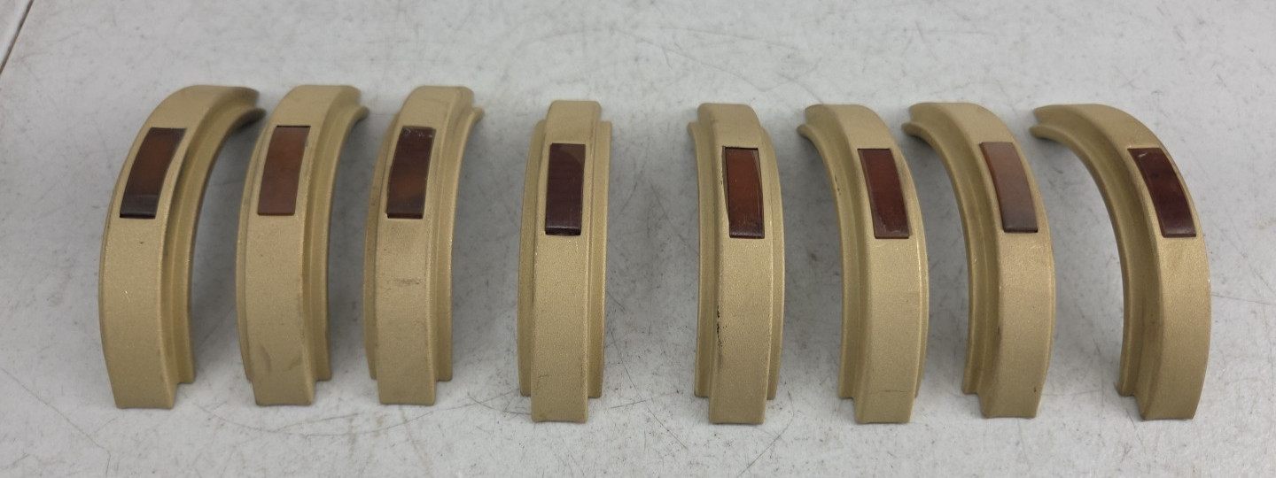 Vintage Lot of 8 Curved Handle Drawer Pulls Dresser Cabinet Mid Century Modern
