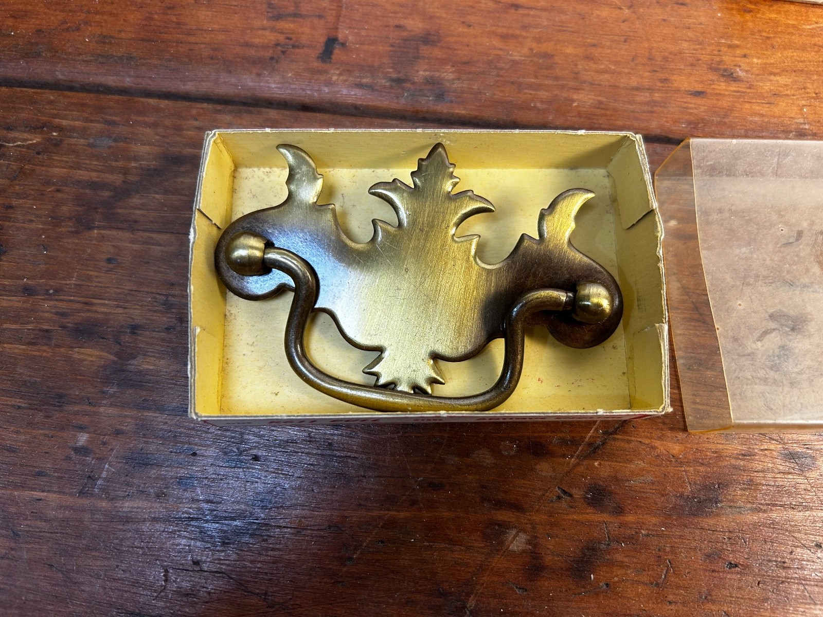 Set of 4 Vintage National Lock Co Antique English Drawer Pulls Brass NOS – READ
