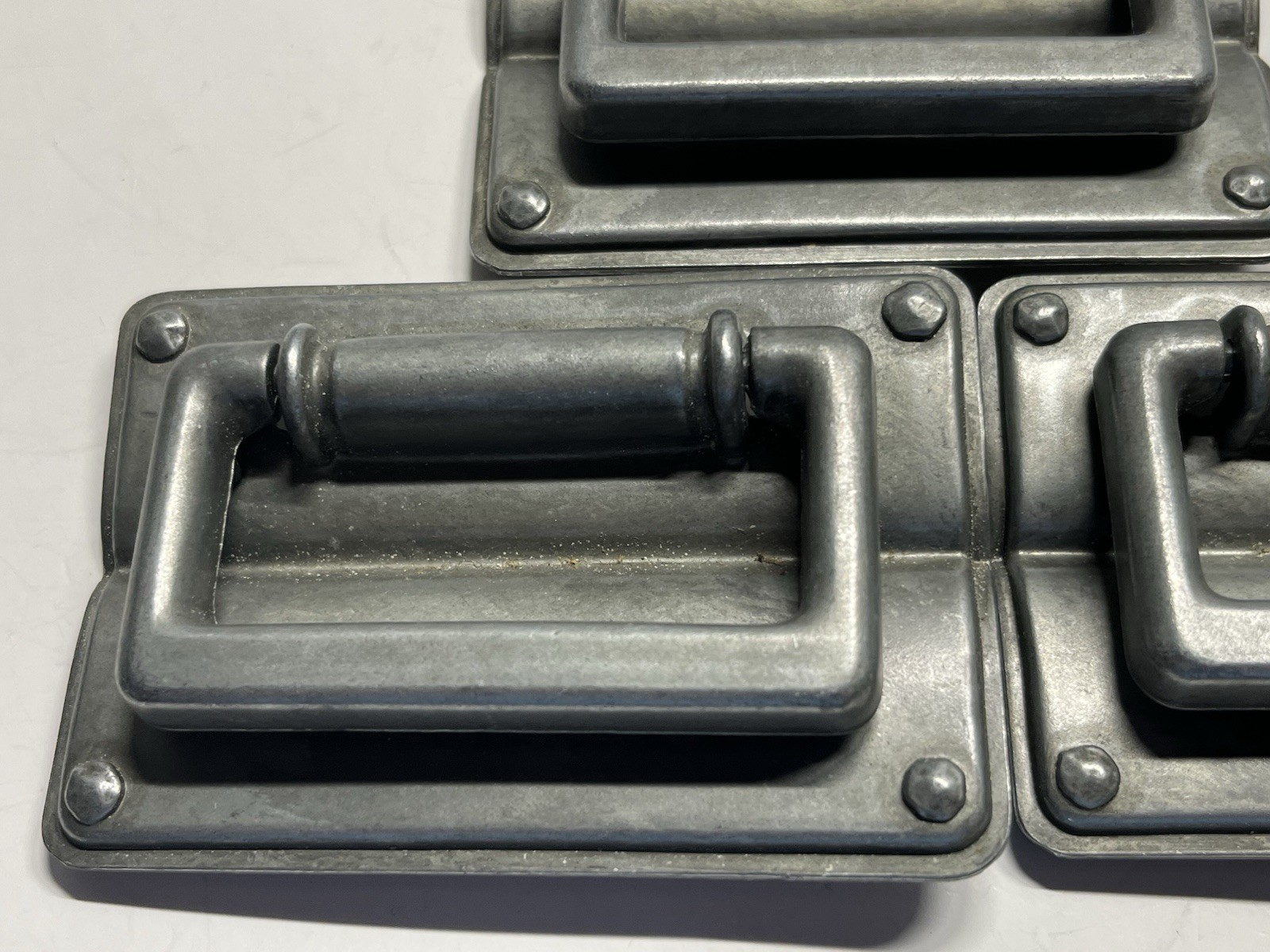 Vintage Lot (9) NOS KBC Mixed Heavy Rectangular Recessed Drop Bail Pulls