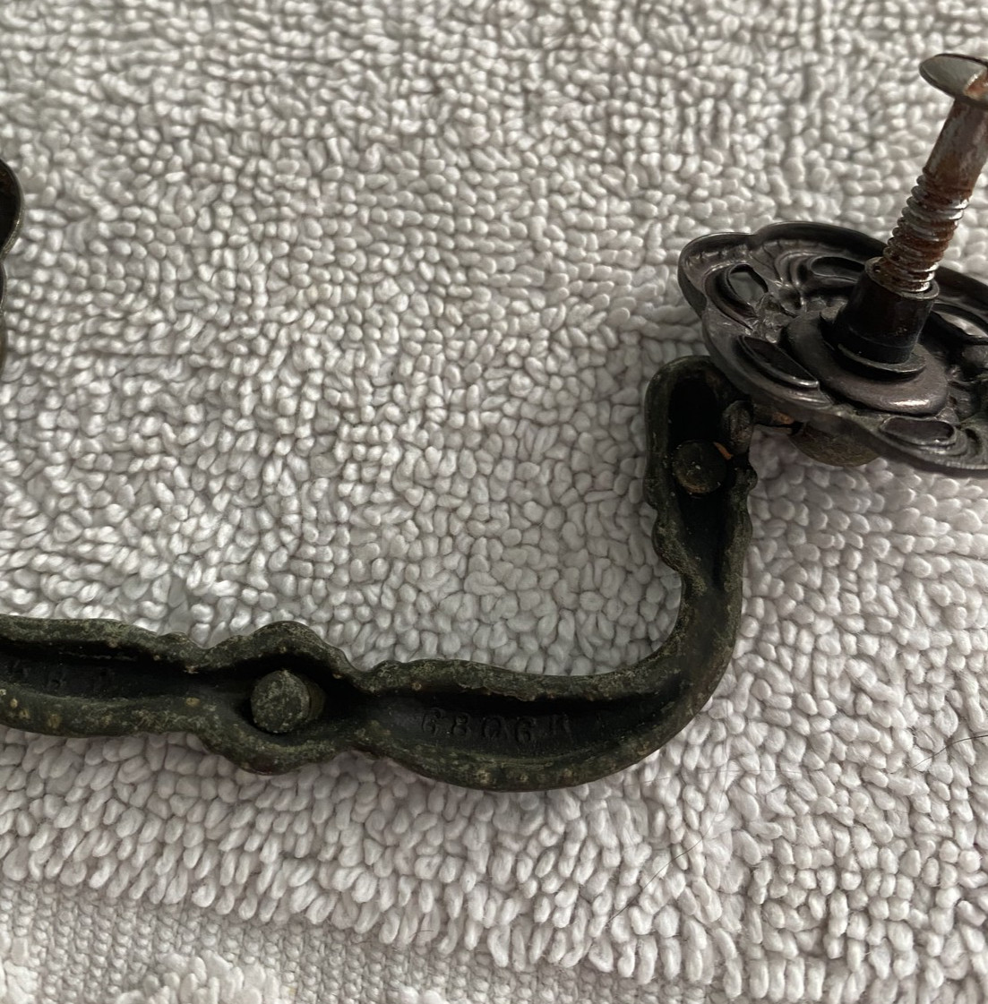 Vintage Drawer Pull Ornate Design 1989 Brass by Keeler Brass Company