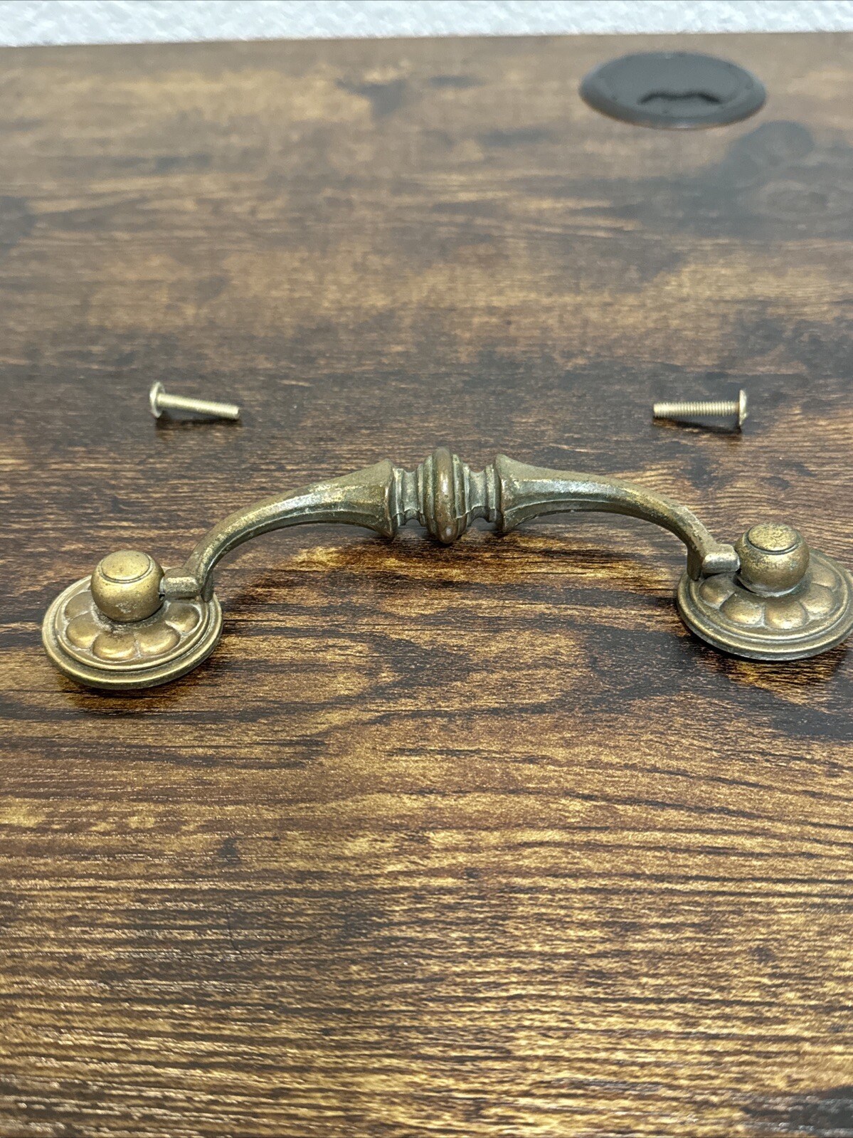 Drexel Esperanto Drawer Pull Tall Dresser Brass Vintage Drop Bail MCM Handle