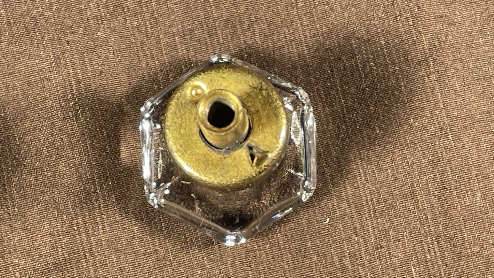 Antique Original Dental Medical Cabinet Glass Drawer Knob Pull Hardware