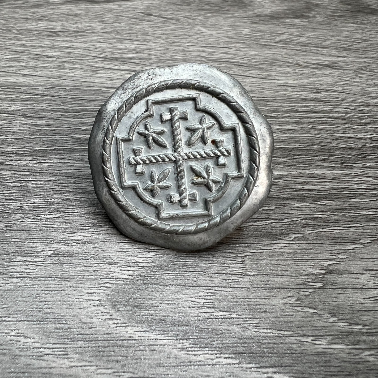 Vintage Drawer Pull Round Single Knob NLCO 63 – 3469 Metal Unknown Oigins