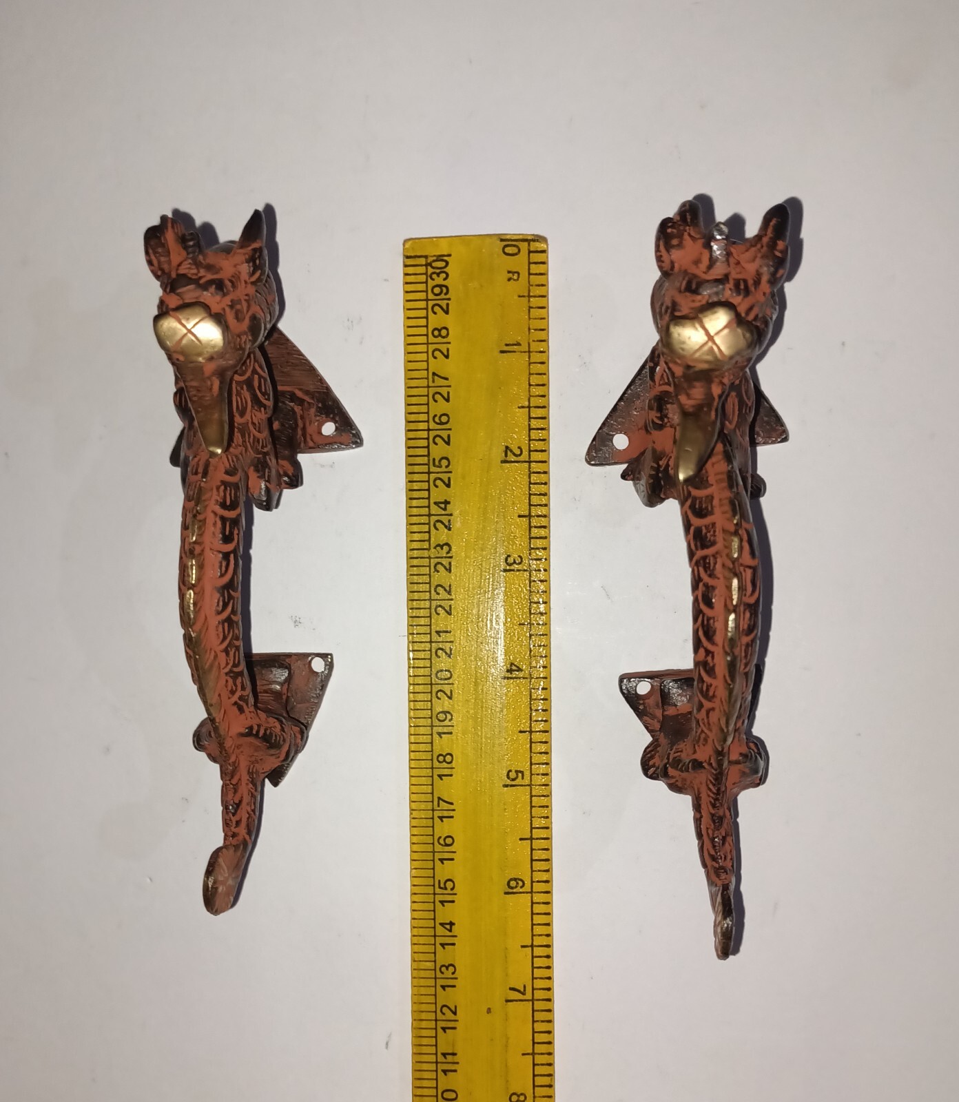 Dragon Shape Door Pull Handmade Doorware Handle Mythological Creature HK