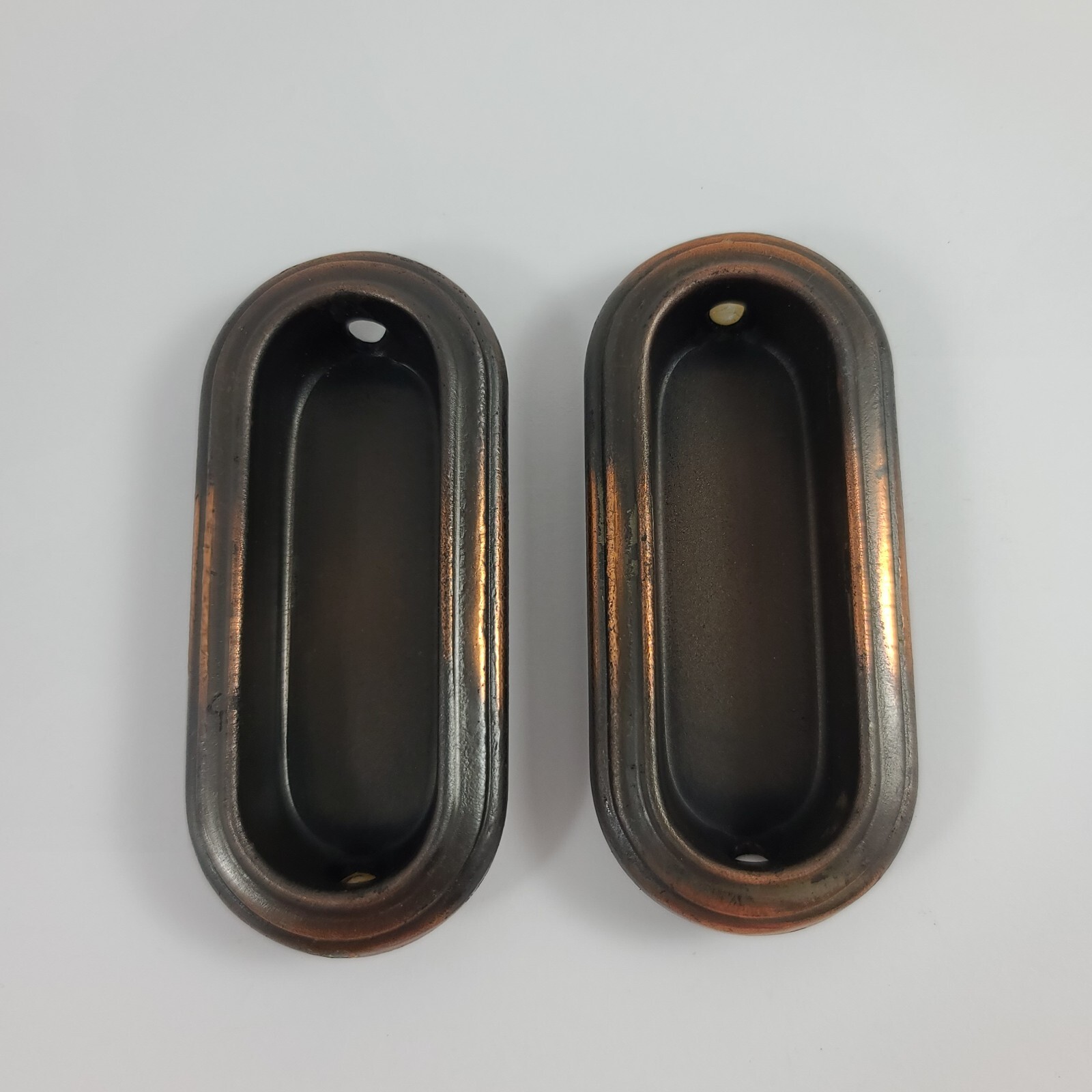 Vintage 1960s Amerock Recessed Drawer Pull Pair Finger Pull 1586