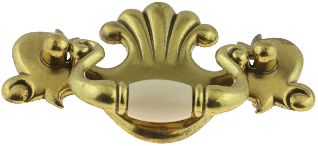 (5 Pack) 3 inch Almond Center Bail Pull Antique English
