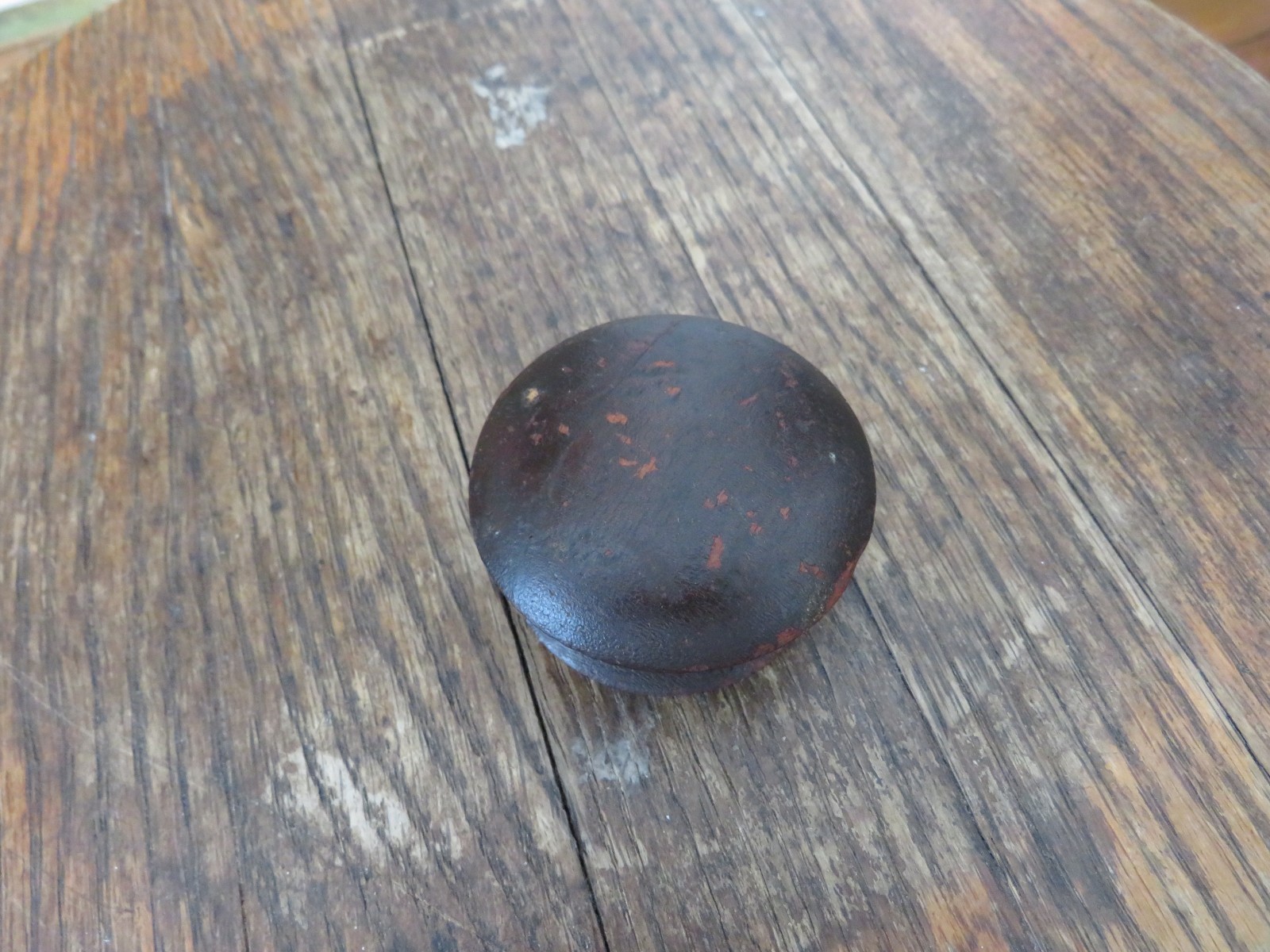 Antique Victorian Wooden Drawer Pull Knob, 2 1/8 Inch