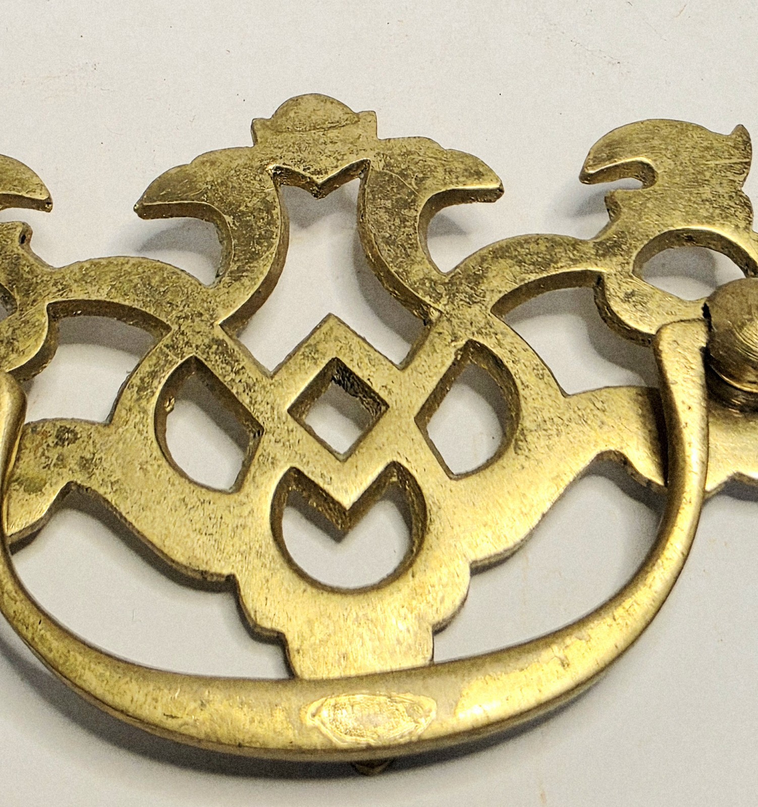 Lot Of 9 Brass Drop Bail Drawer Pull Handles Salvage 4×2.5″