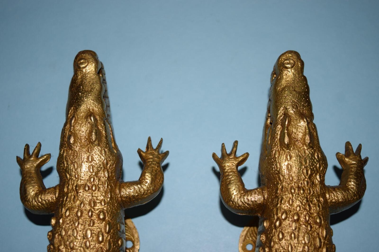 Brass Alligator Door Handles With Round Base Lizard Crocodile Almirah Pull GTX