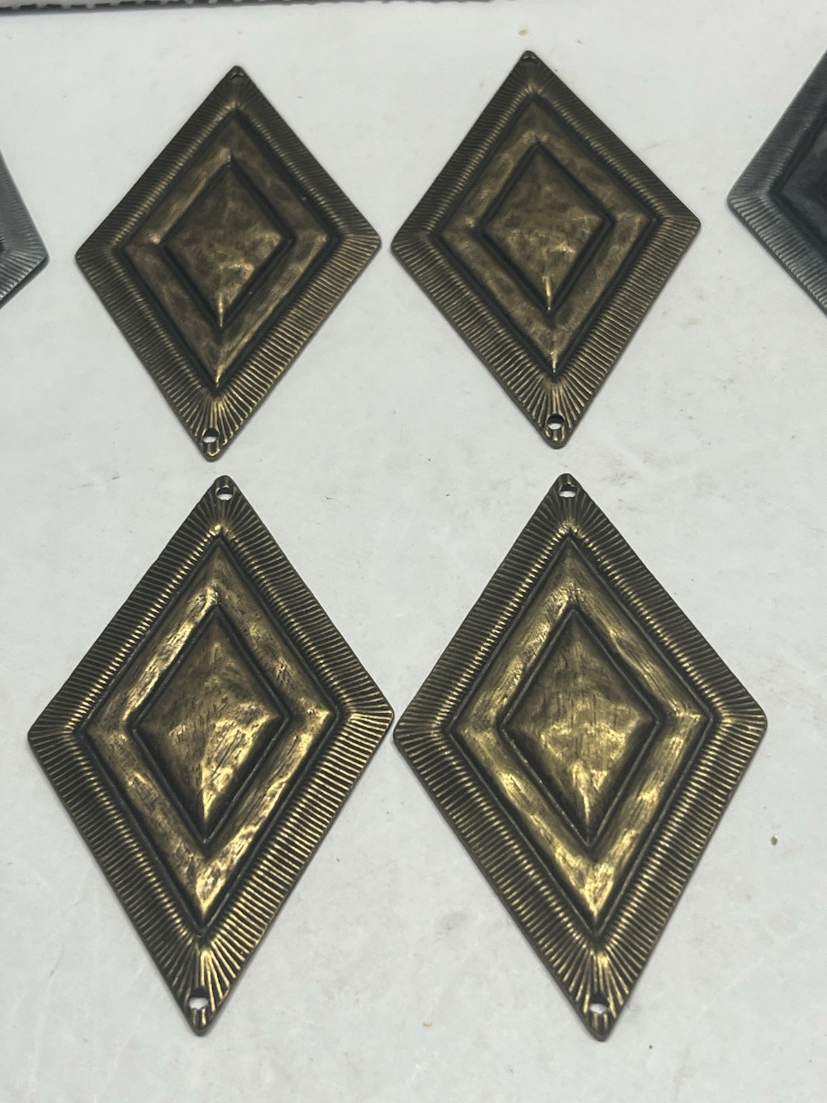VTG. Lot (13) NOS KBC Decorative Diamond Bronze,Gray, Dark Gray Accent Hardware