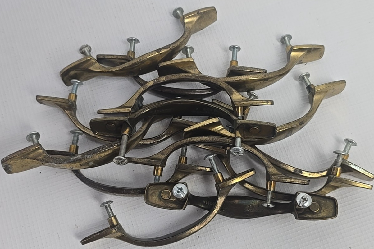 Vintage Keeler Brass Co Vintage N-13806 Drawer Pulls Handles 4.5″ Lot of 14
