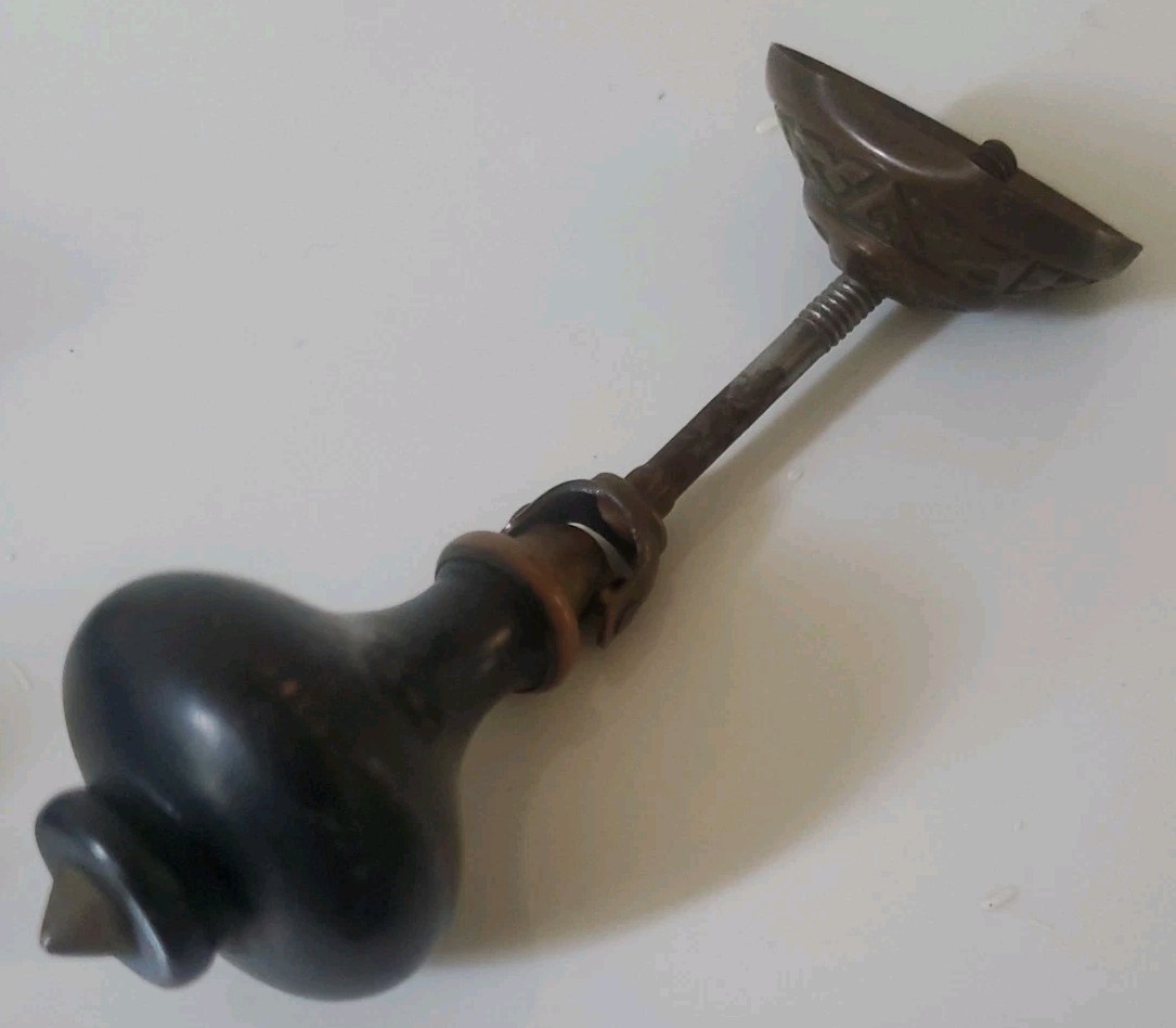 Atq Victorian Eastlake Teardrop Drawer Pulls Set 12 Black Wood & Metal + Extras