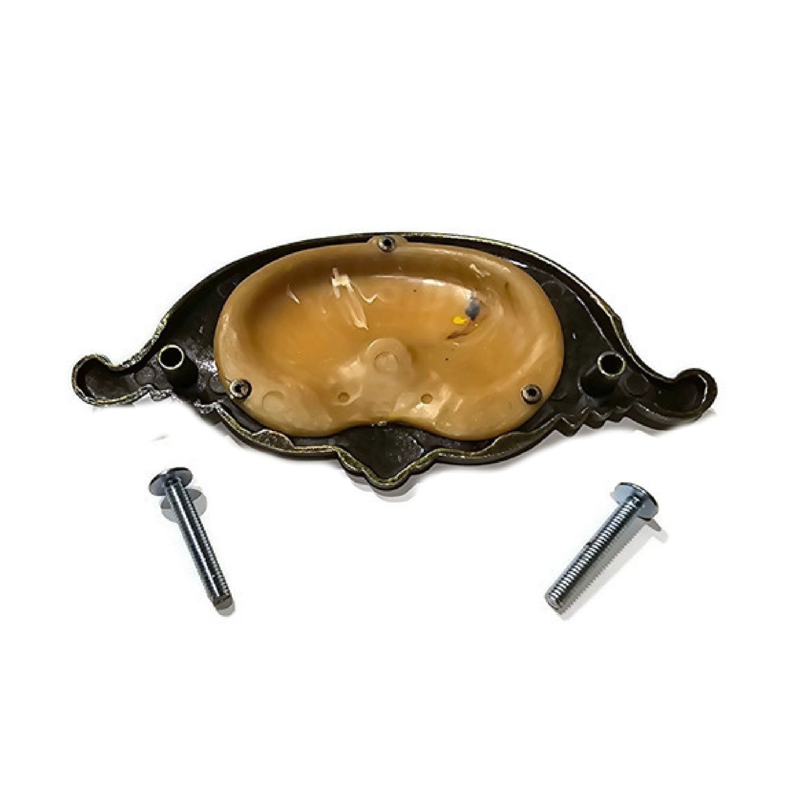 Waterfall Style Drawer Pull tortoise shell bakelite antique brass amber