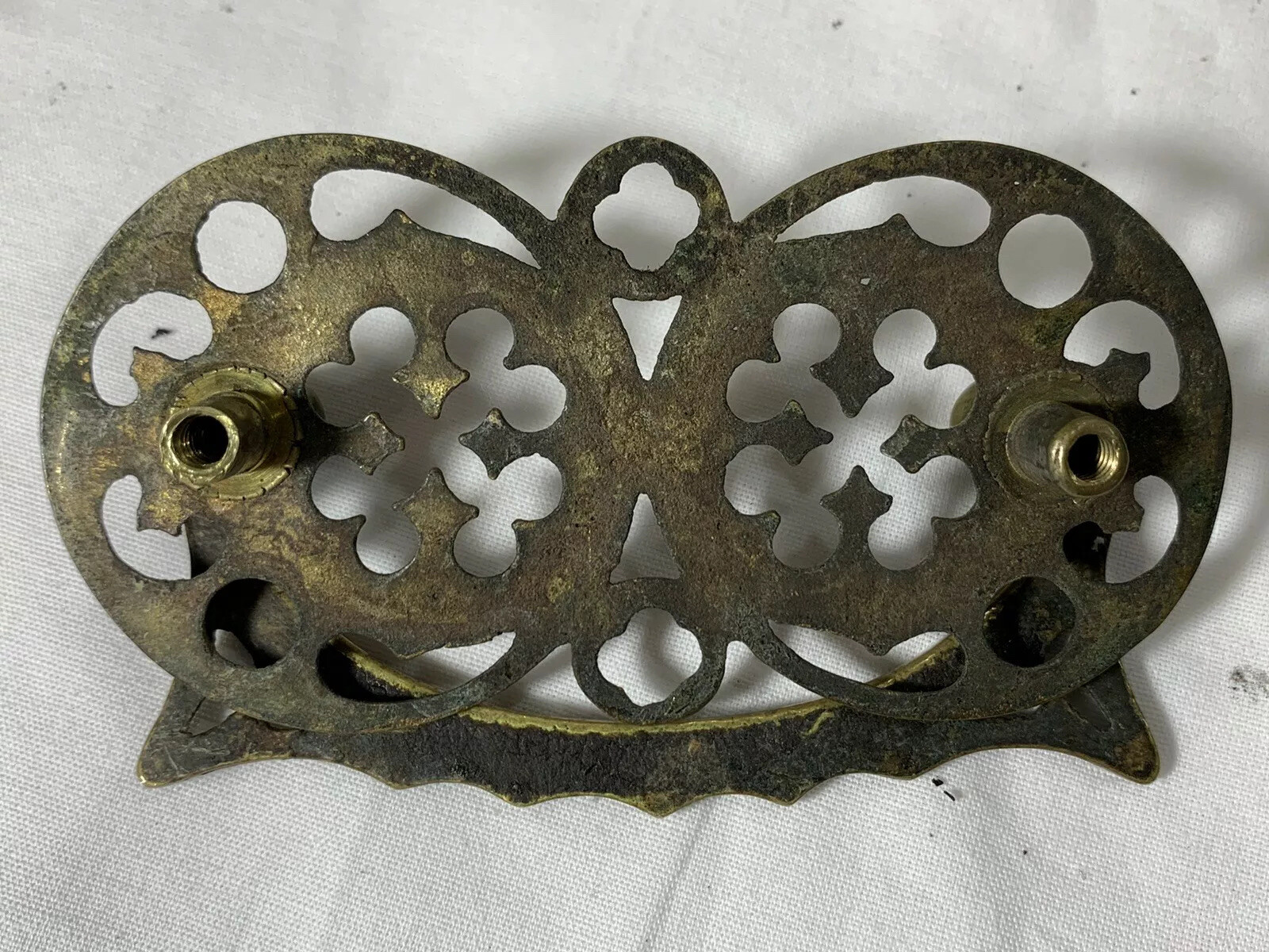 4 UNIQUE Vintage Celtic Spanish Ornate Fancy Brass Drawer Dresser Pulls