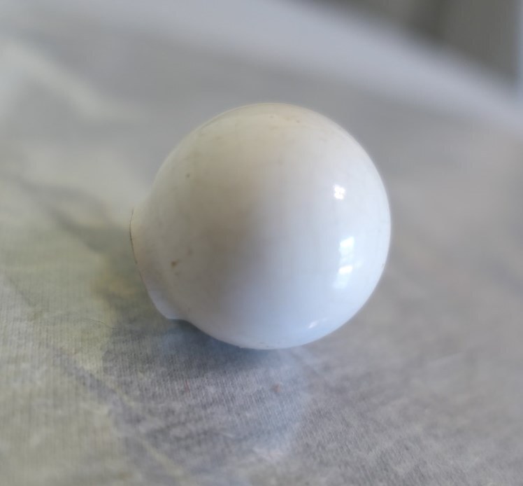 Vintage White Ceramic Cabinet Dresser Sideboard Drawer Round Knob 1.25″