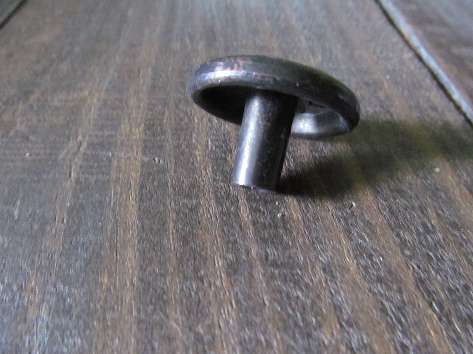VTG Hammered Burnished Copper Tone Knob Cabinet Pull Round 1 1/4″